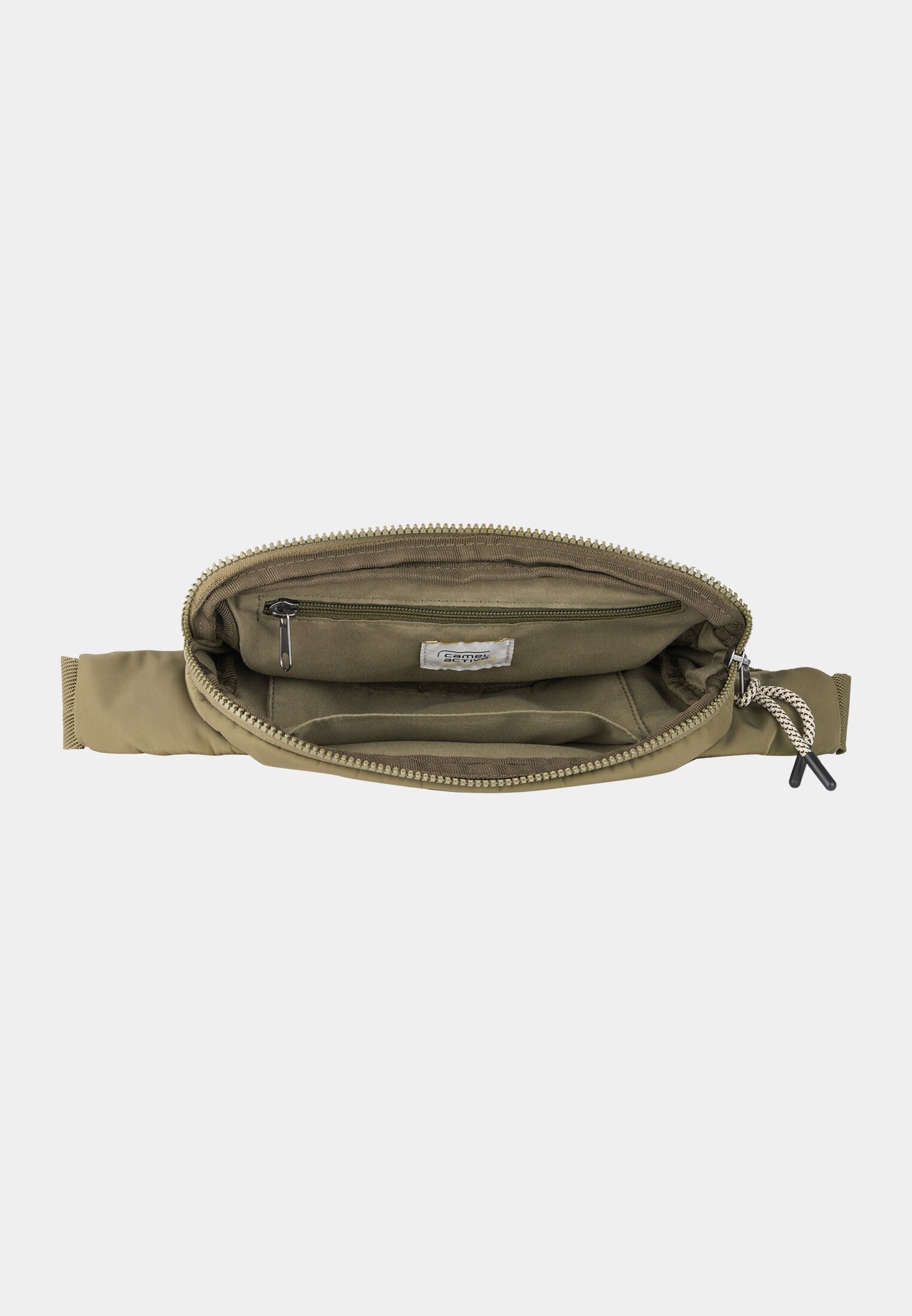 Women AURUM belt bag with adjustable strap Dark Green front close