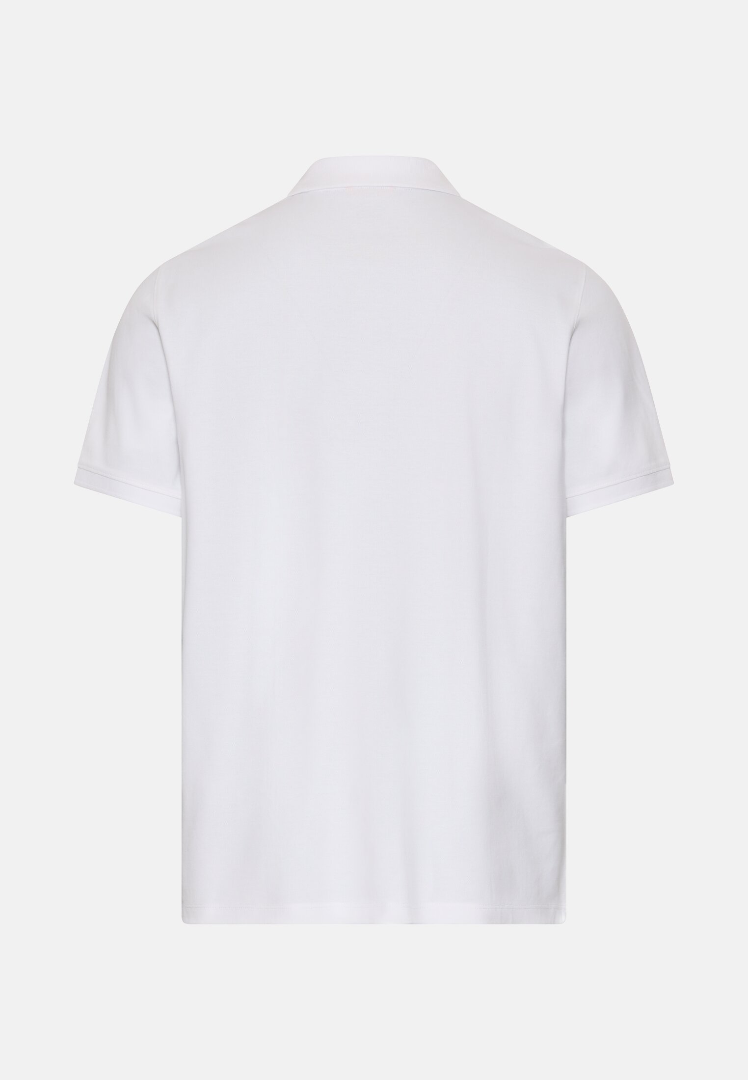 Herren Poloshirt mit Kontrastdetails Weiß frontal hinten