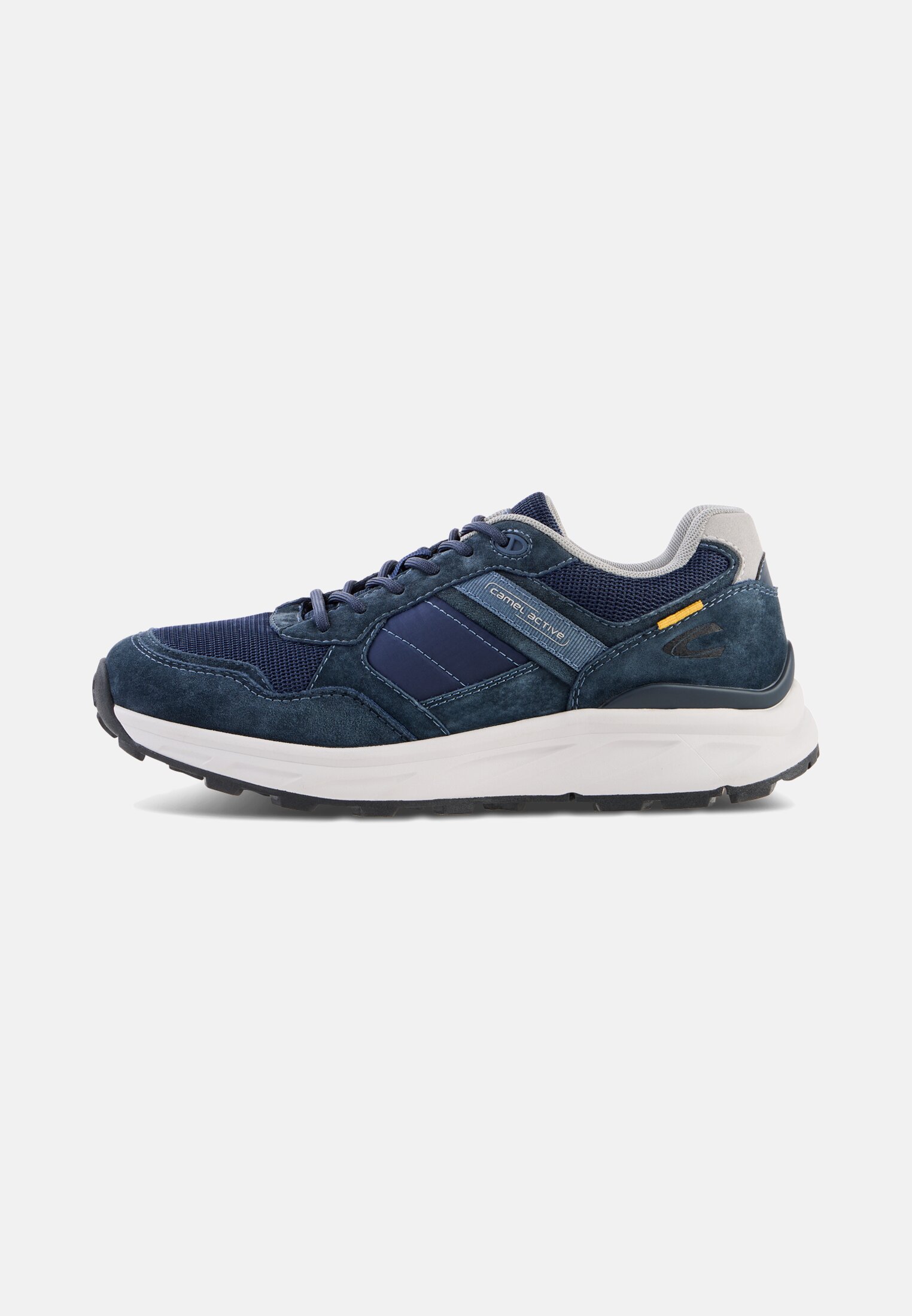 Men Sneakers made from nubuck and textile mix with comfort sole Navy frontal front