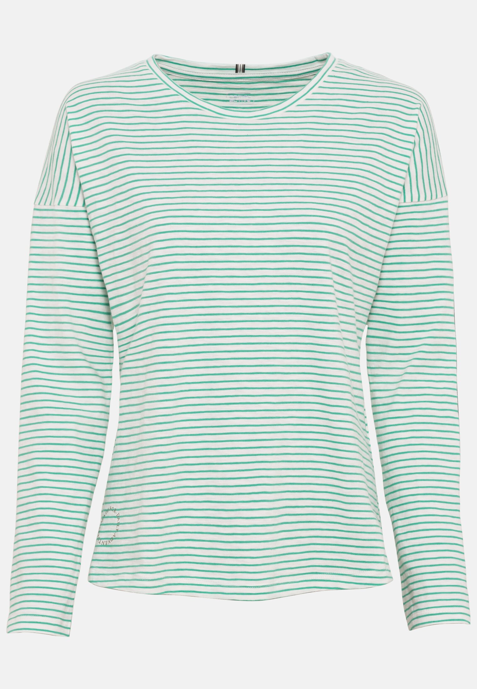 Damen Langarmshirt aus Organic Cotton Grün frontal vorn