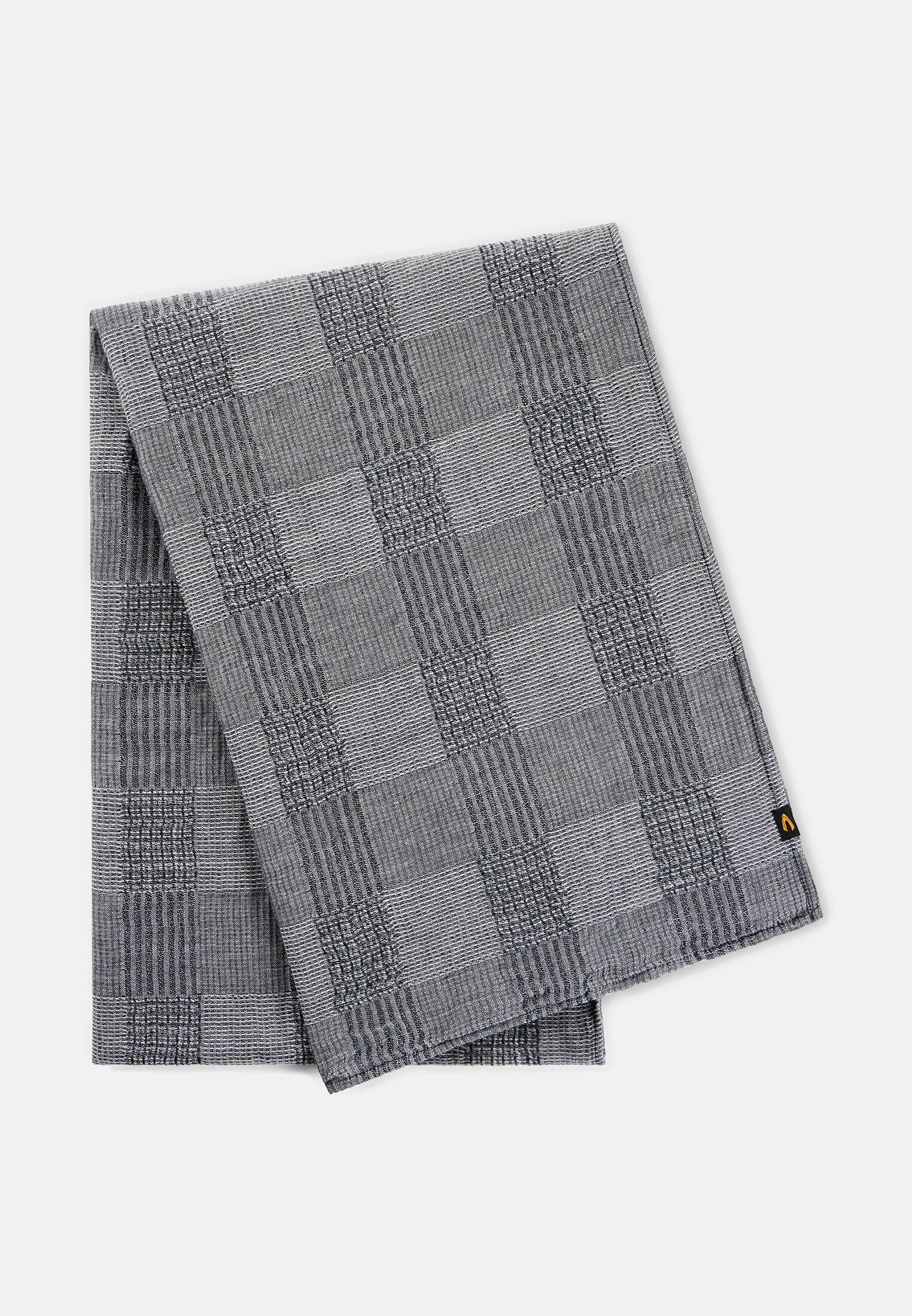 Herren Gewebter Schal aus 100% Baumwolle Navyblau frontal vorn