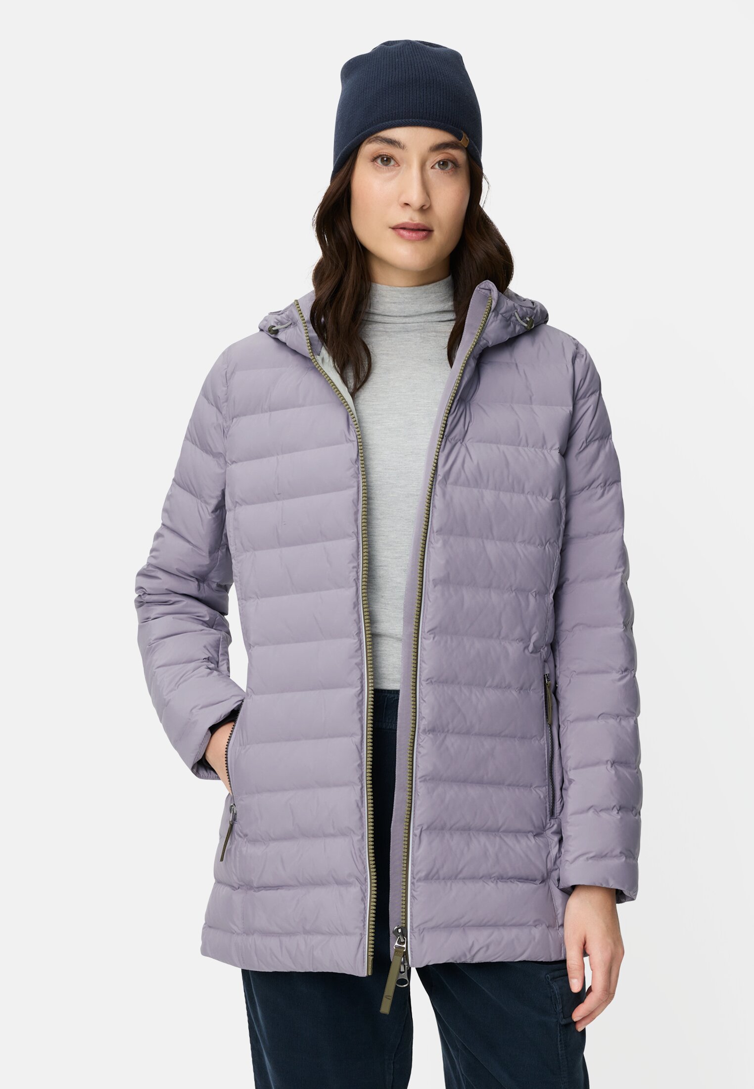 Damen teXXXactive® Funktionsjacke mit Kapuze Lila getragen vorn