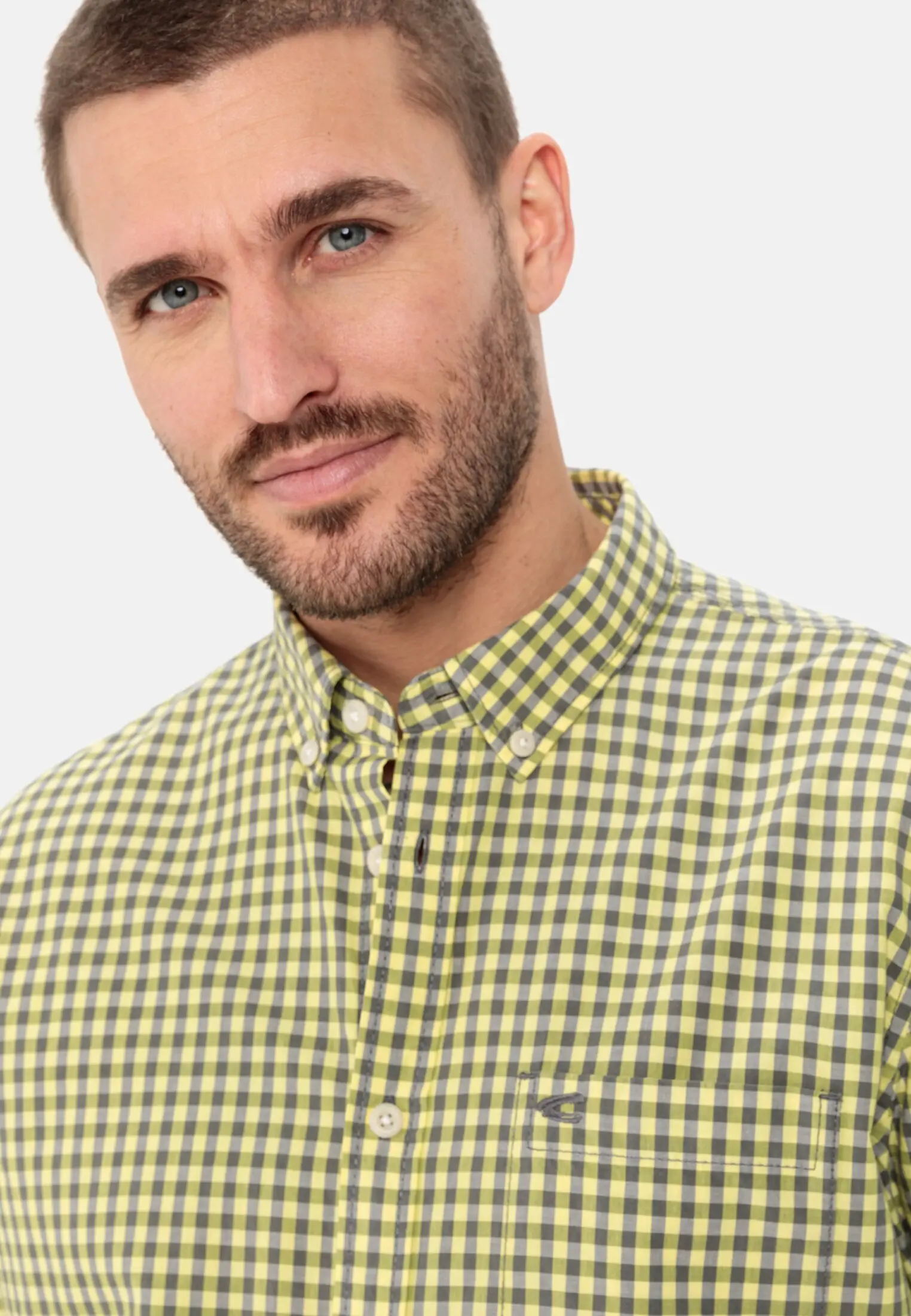 Geruit overhemd voor Herren in Geel 3XL camel active