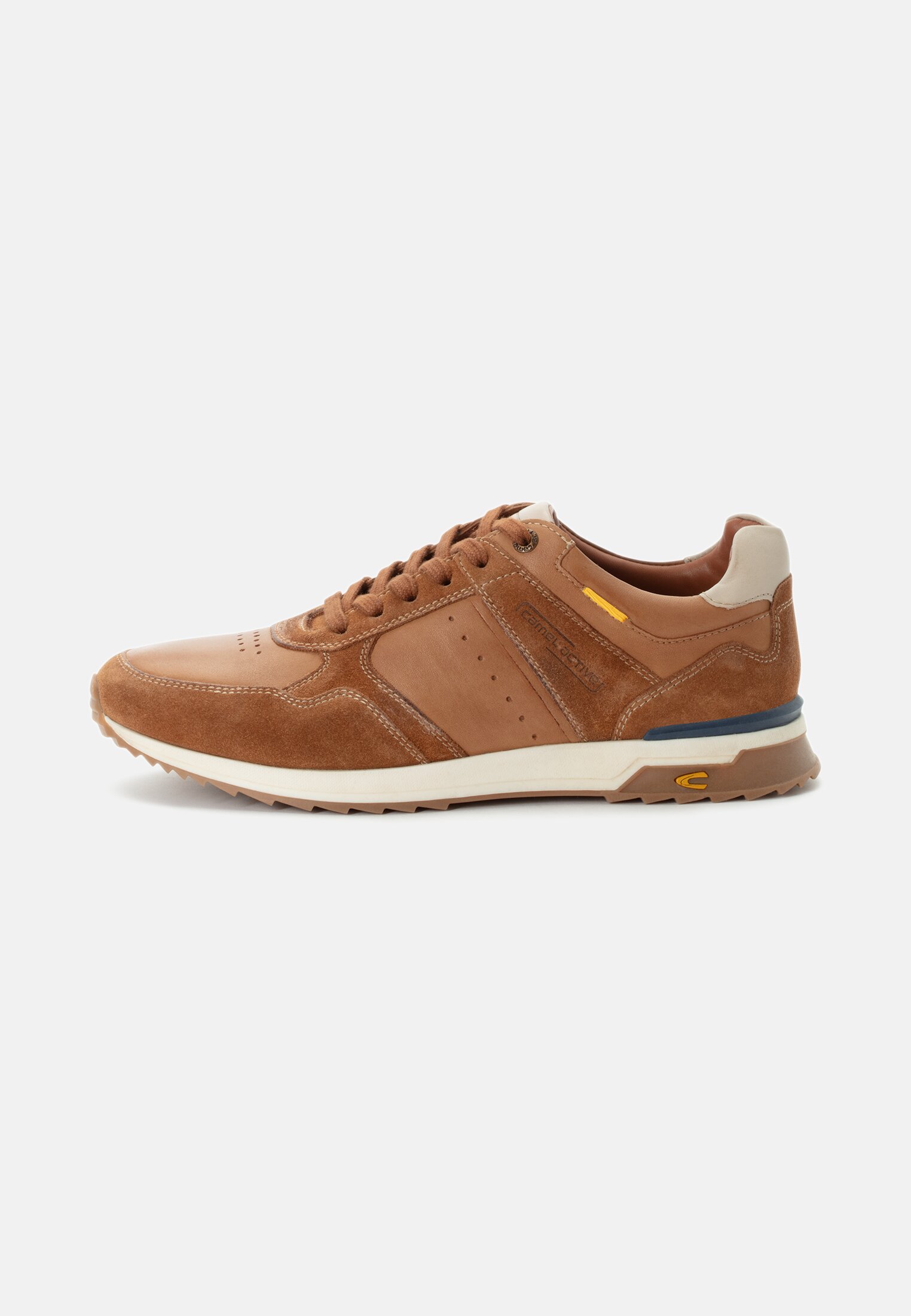 Men Oxford lace-up shoes made from leather brown/white frontal front