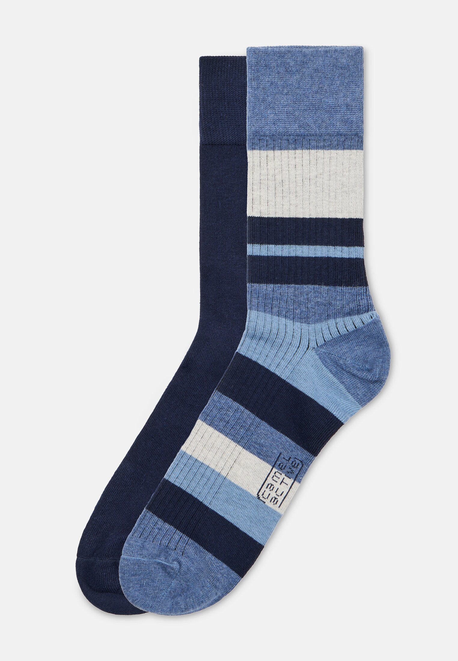 Herren Socken im 2er-Pack mit Baumwollmix Blau frontal vorn