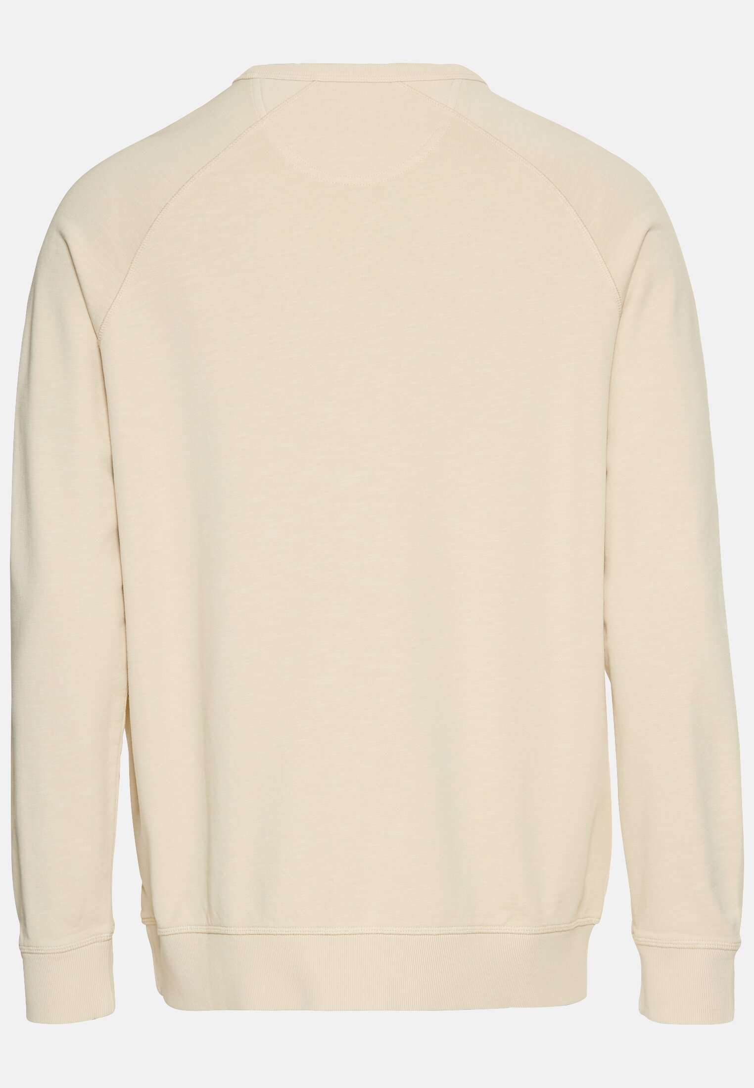Herren Sweatshirt aus reiner Baumwolle mit Raglanärmeln Hafer frontal hinten