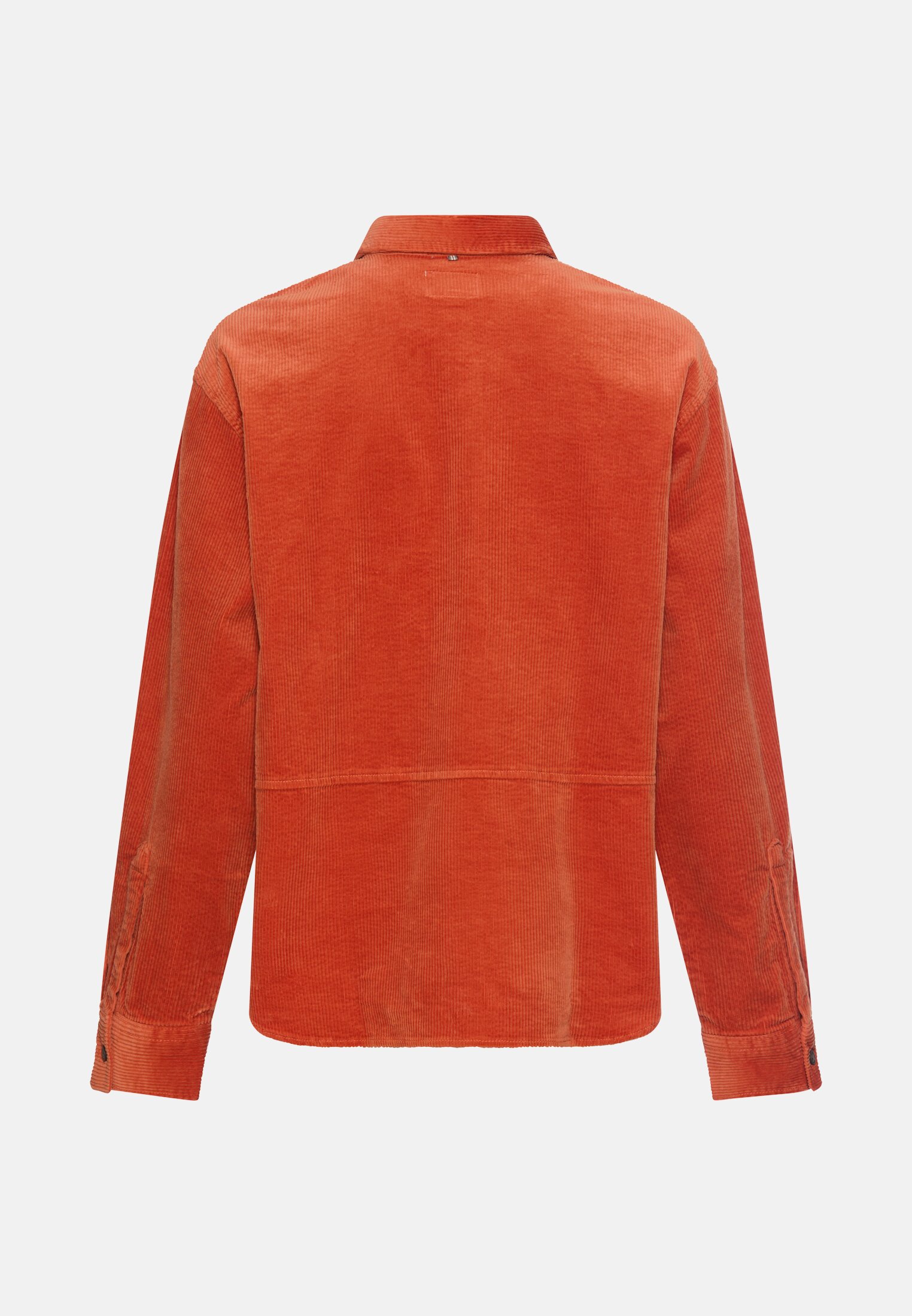 Damen Oversize-Bluse mit Hemdkragen Orange frontal hinten