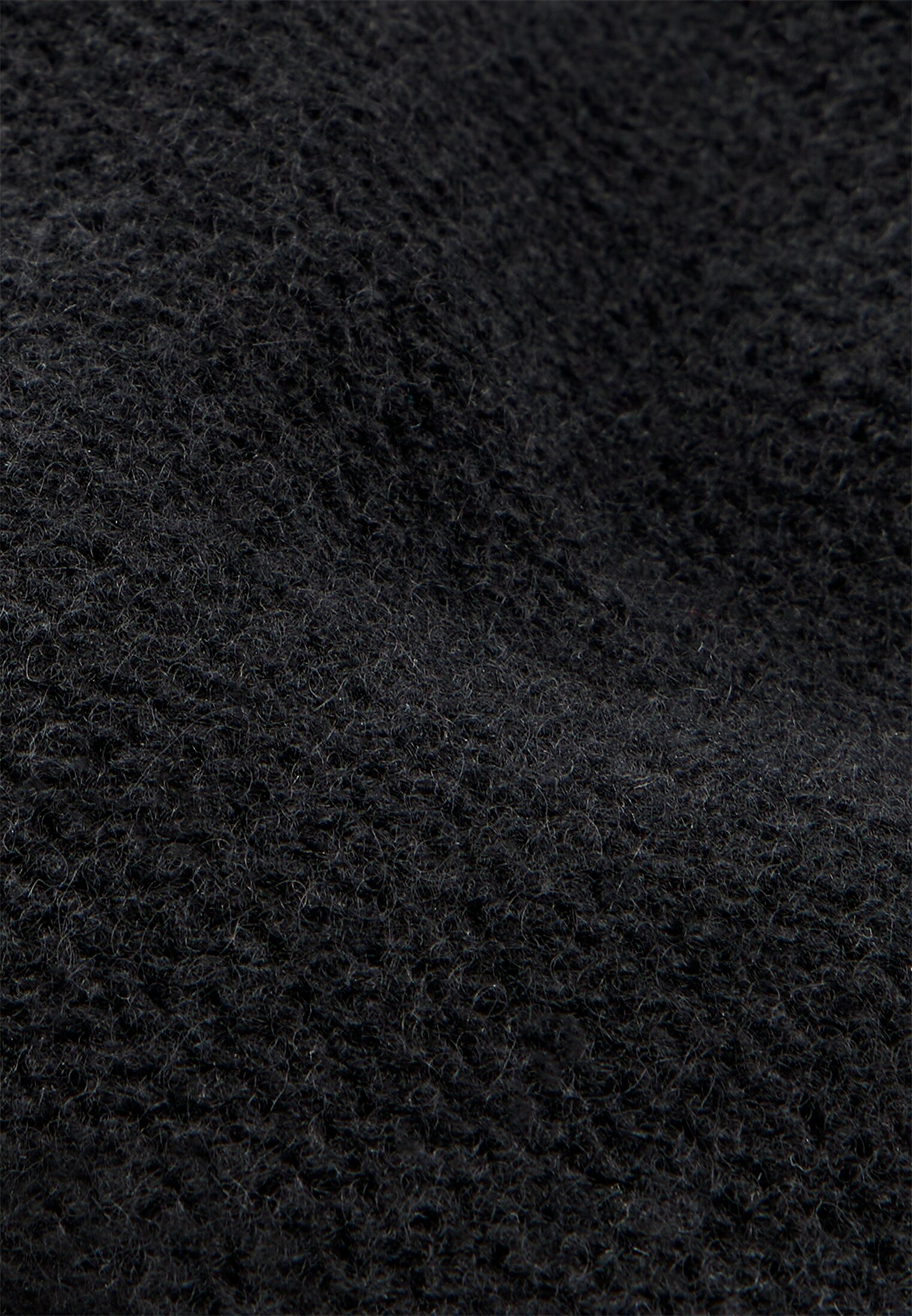 Damen Strickbeanie aus Kaschmir Schwarz frontal oben