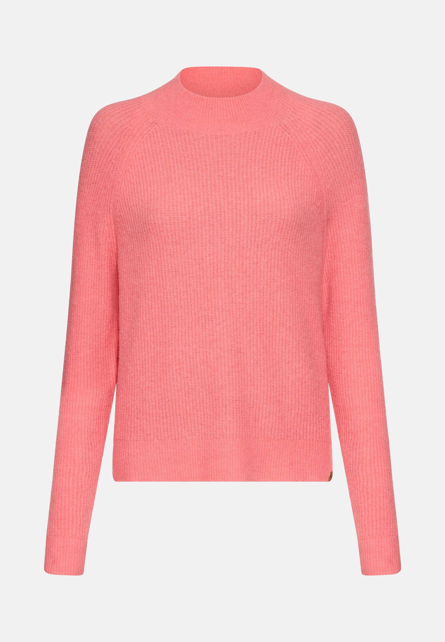 Damen Strickpullover mit Raglanärmeln Beere frontal vorn