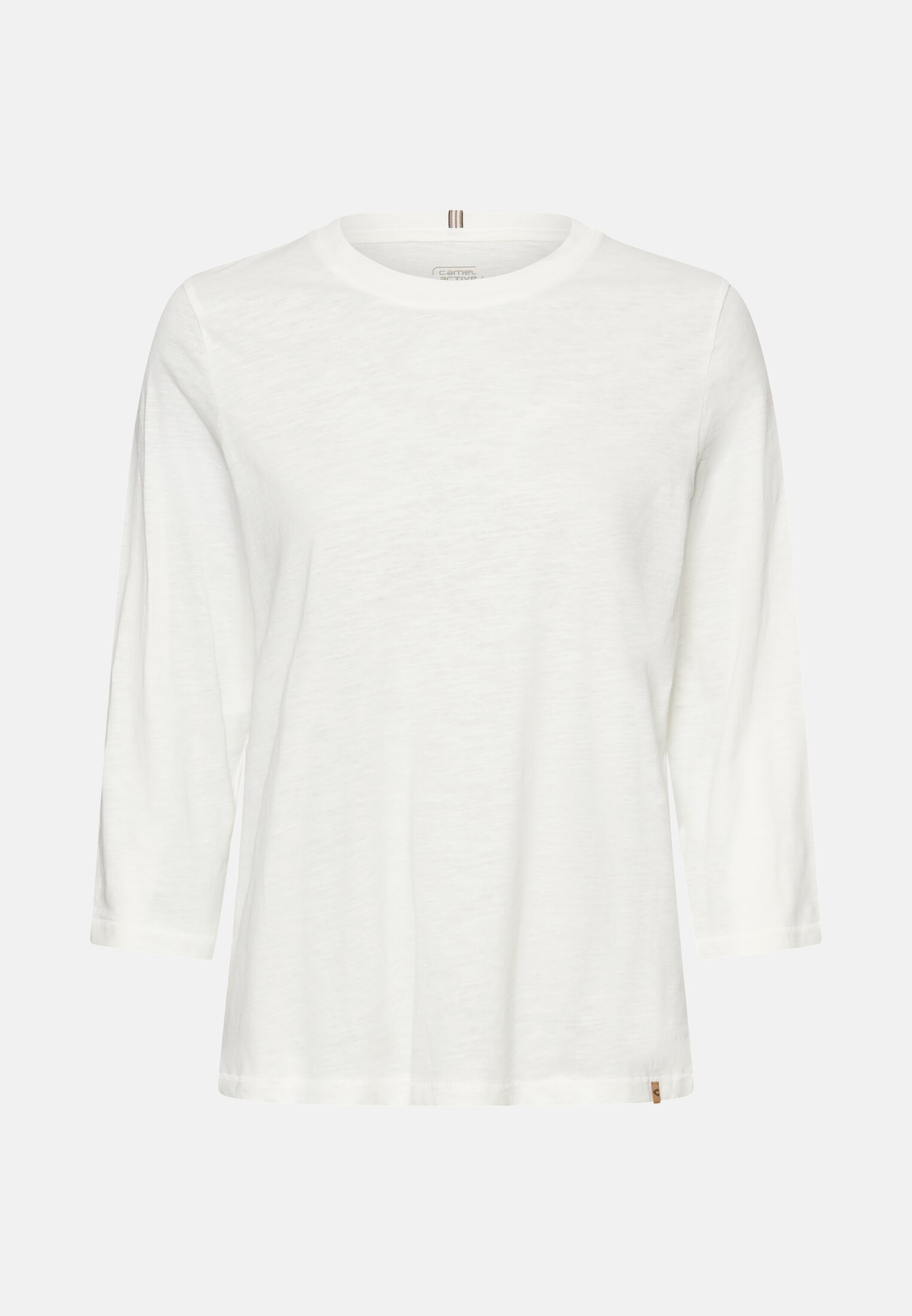 Vrouwen T-shirt met 3/4-mouwen Melkwit frontaal voor