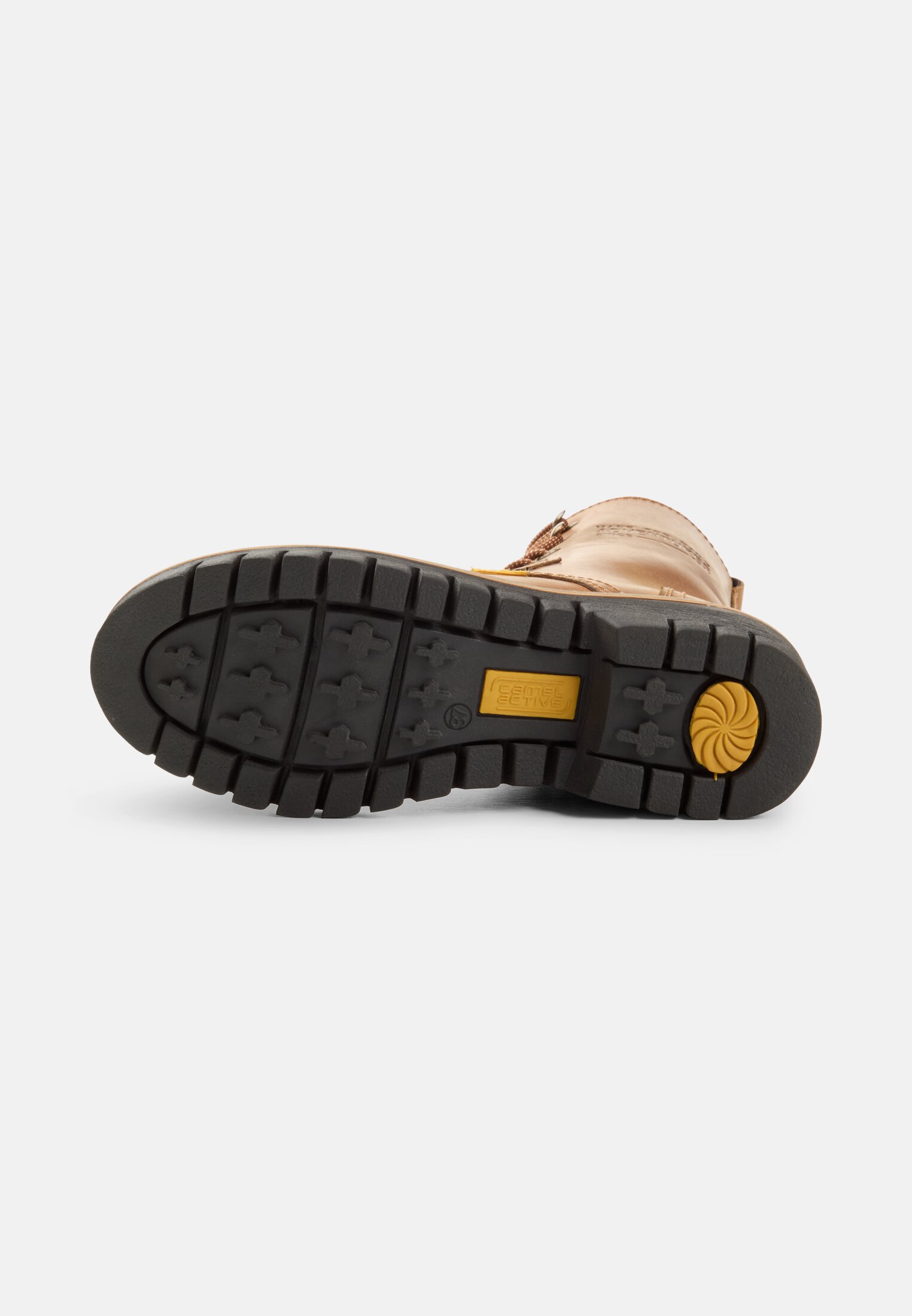 Damen Stiefelette aus echtem Leder Braun hinten nah