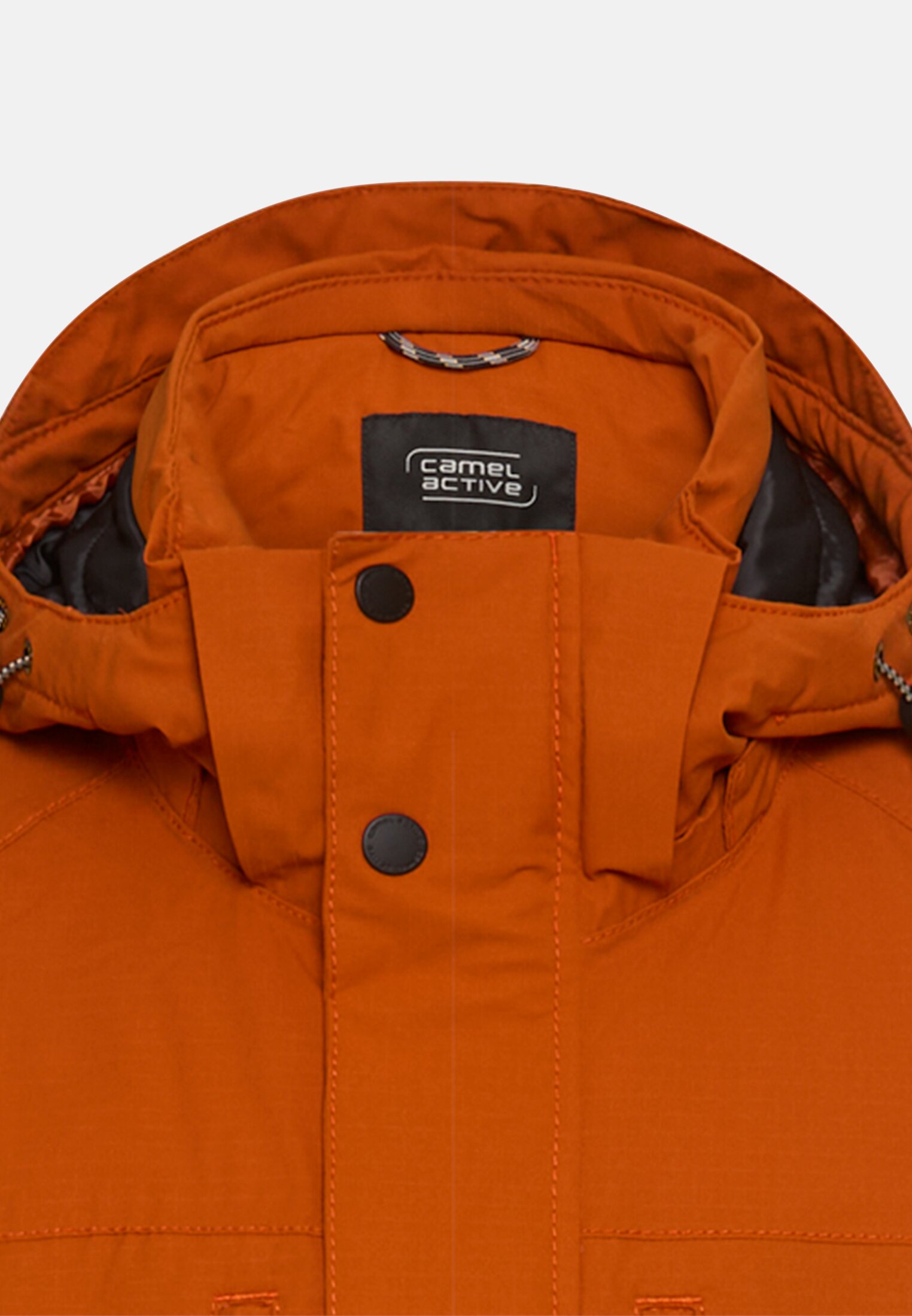 Men teXXXactive® jacket with removable hood Cinnamon front close