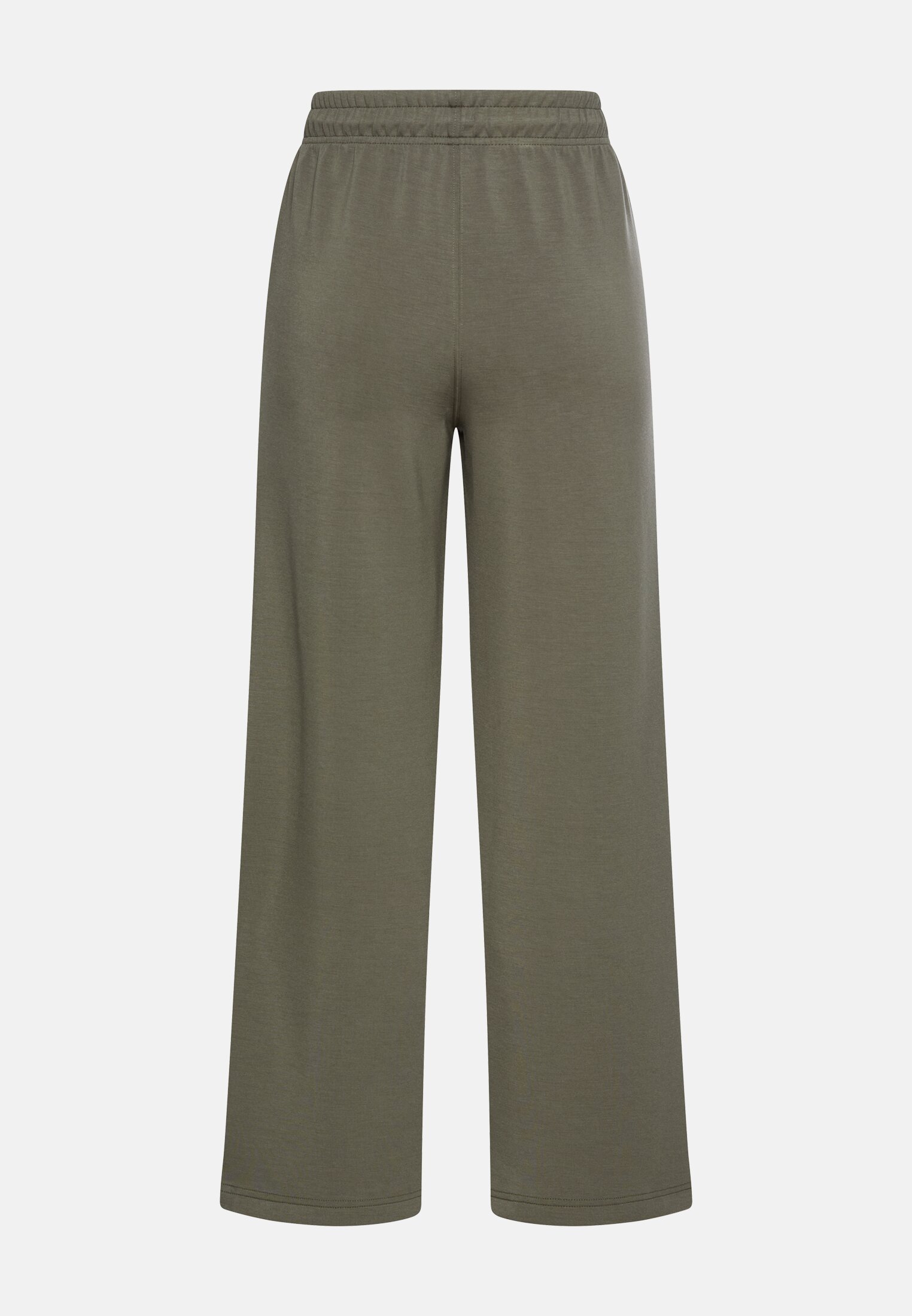 Damen Casual Hose mit verstellbarem Bund Dunkelgrün frontal hinten