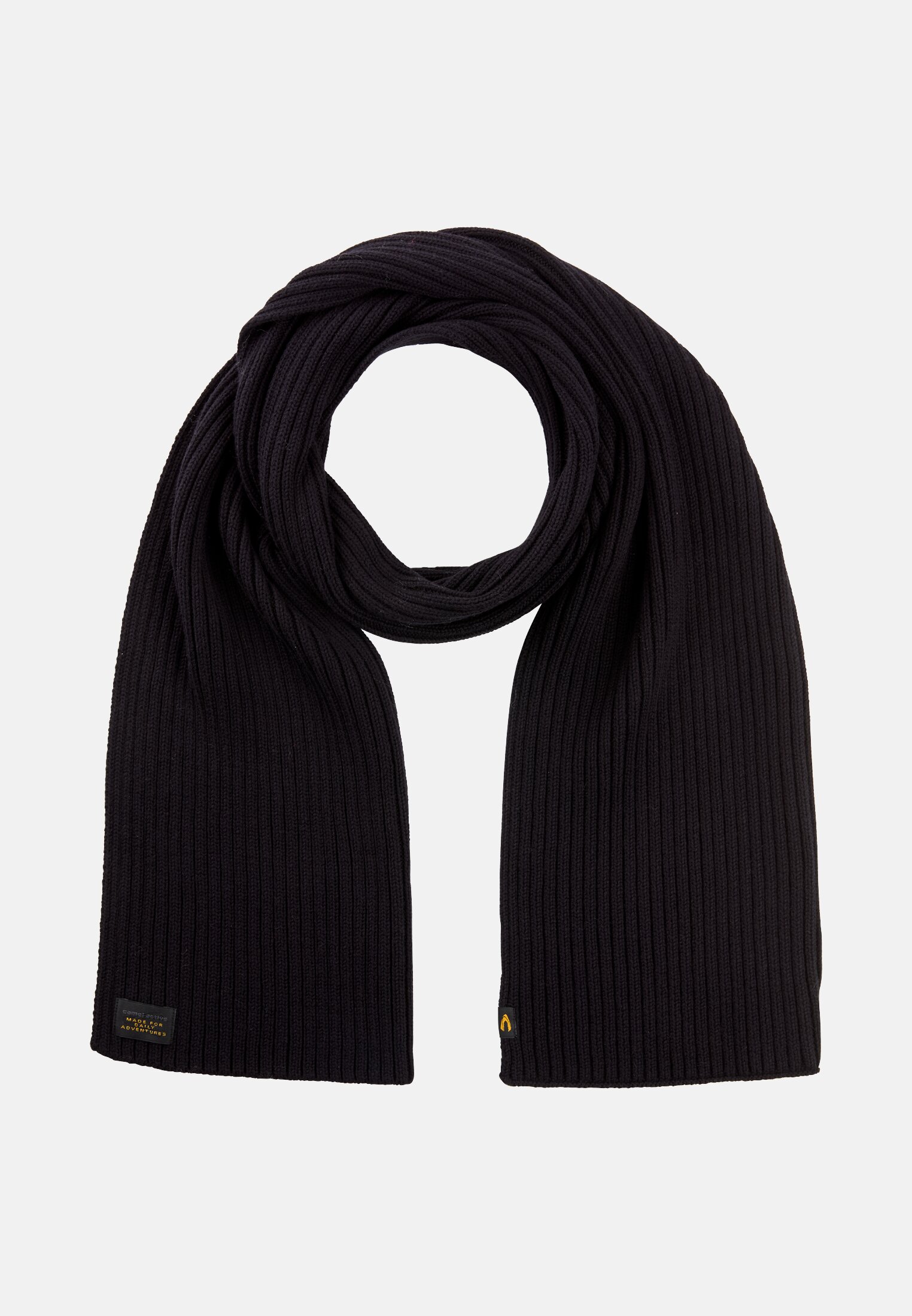 Men Scarf made from a cotton blend Black frontal front