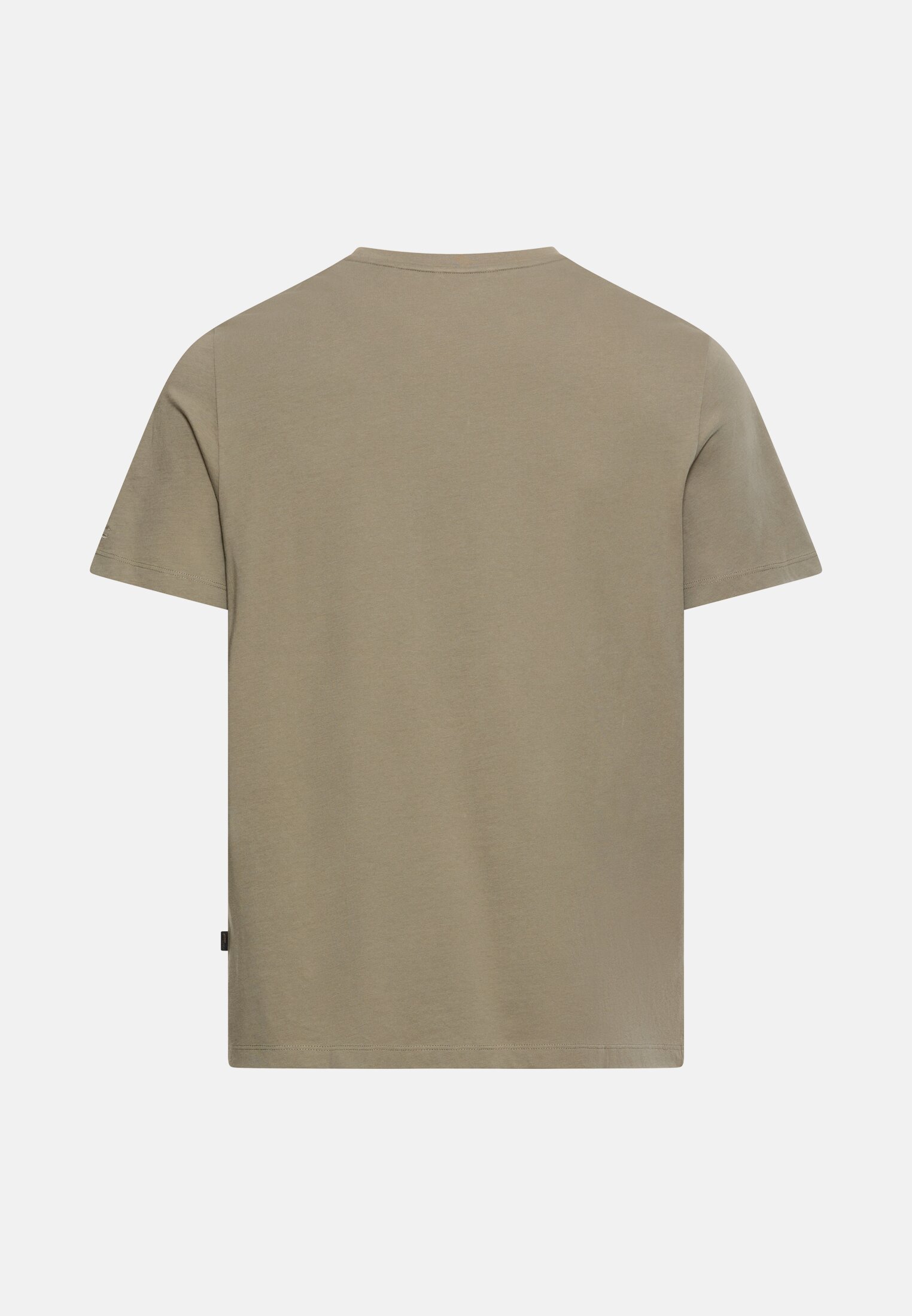 Heren T-shirt van puur katoen Groen frontaal achter