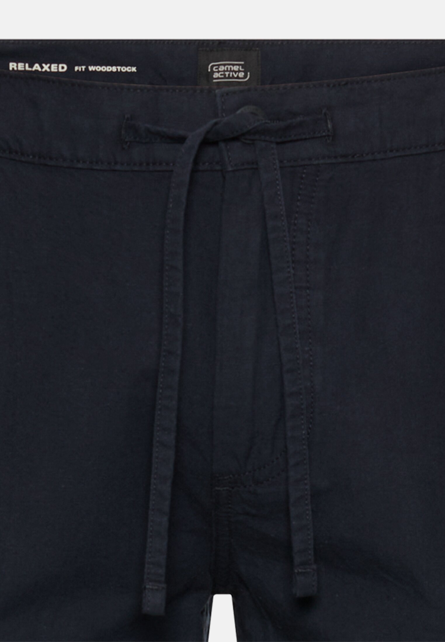 Men Cargo shorts with drawstring Dark Blue front close