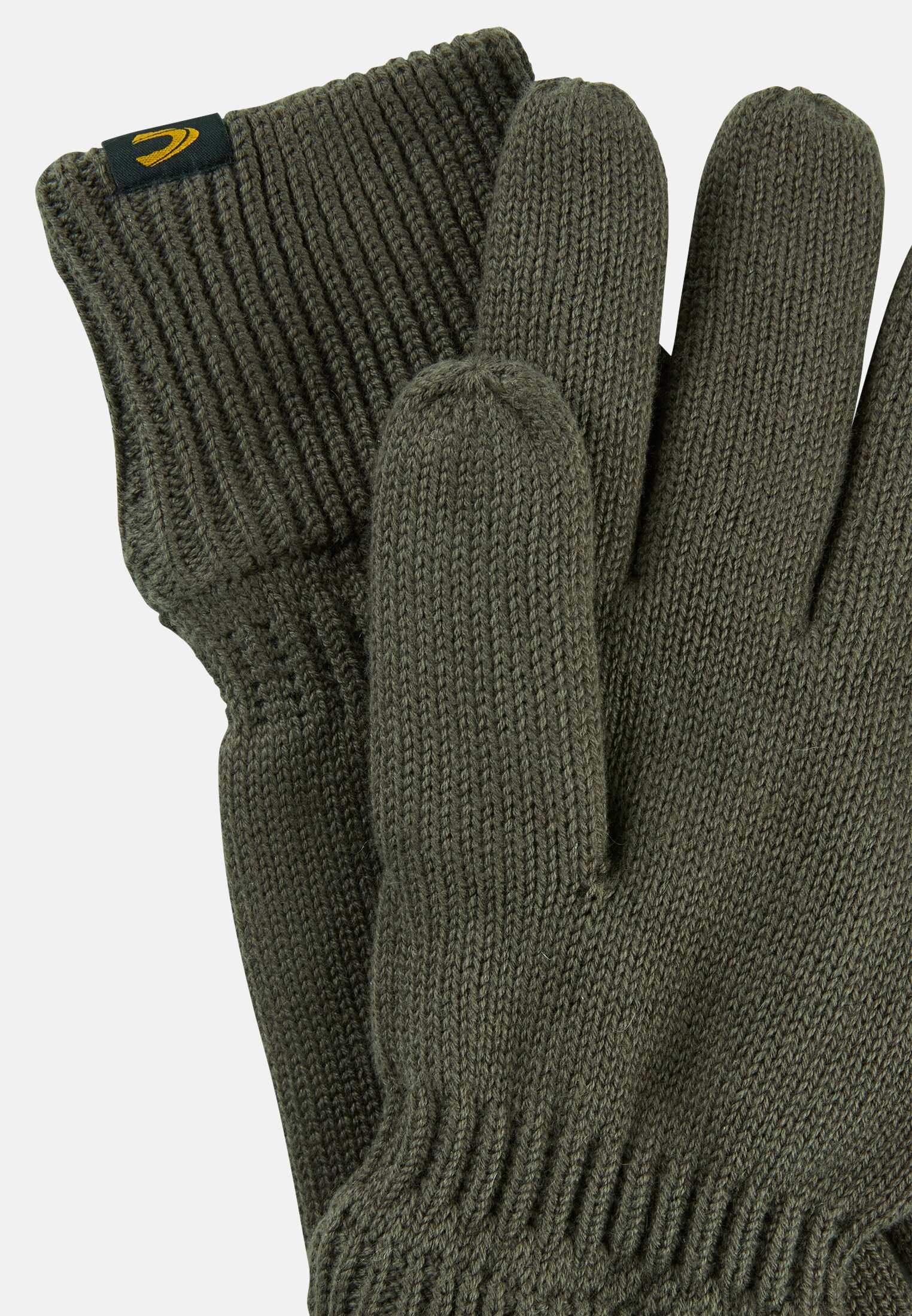 Heren Handschoenen van puur katoen Donkerbruin front dichtbij