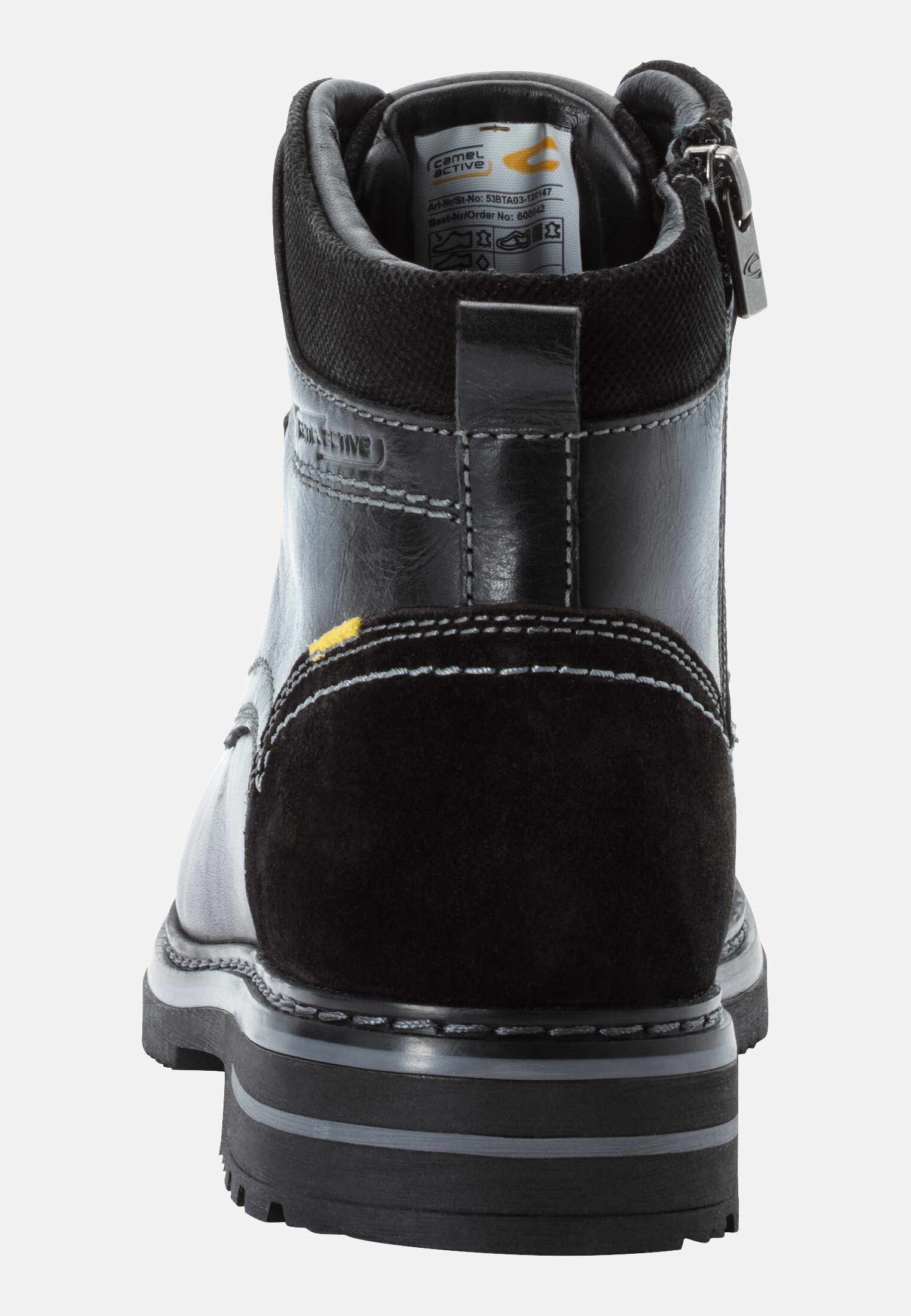 Men BOSTON leather boot Black front close