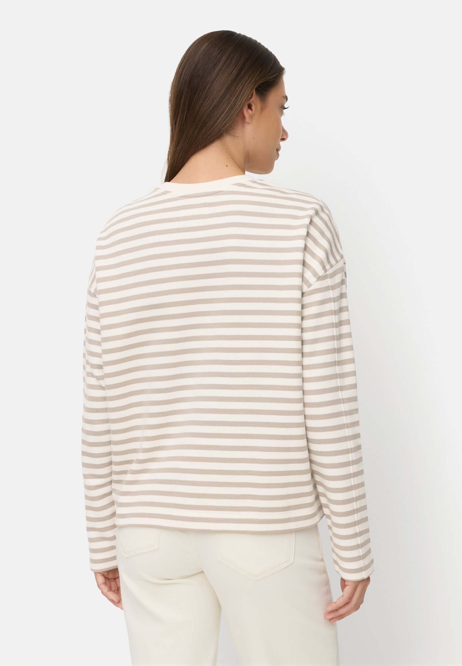 Vrouwen Sweatshirt van een katoenmix Grijs gedragen achter