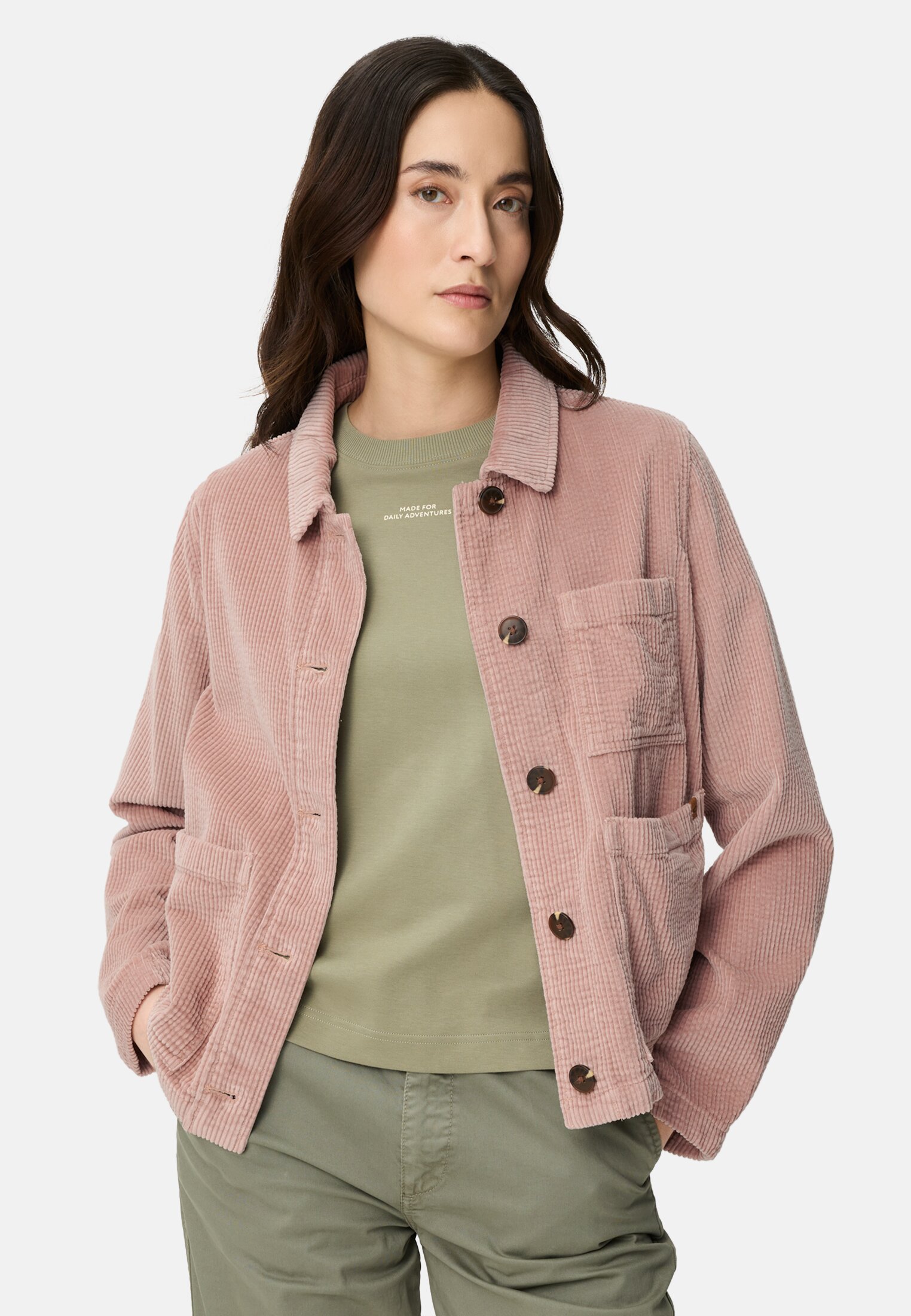 Vrouwen Indoor blazer met zakken Donkerpaars roze gedragen voor