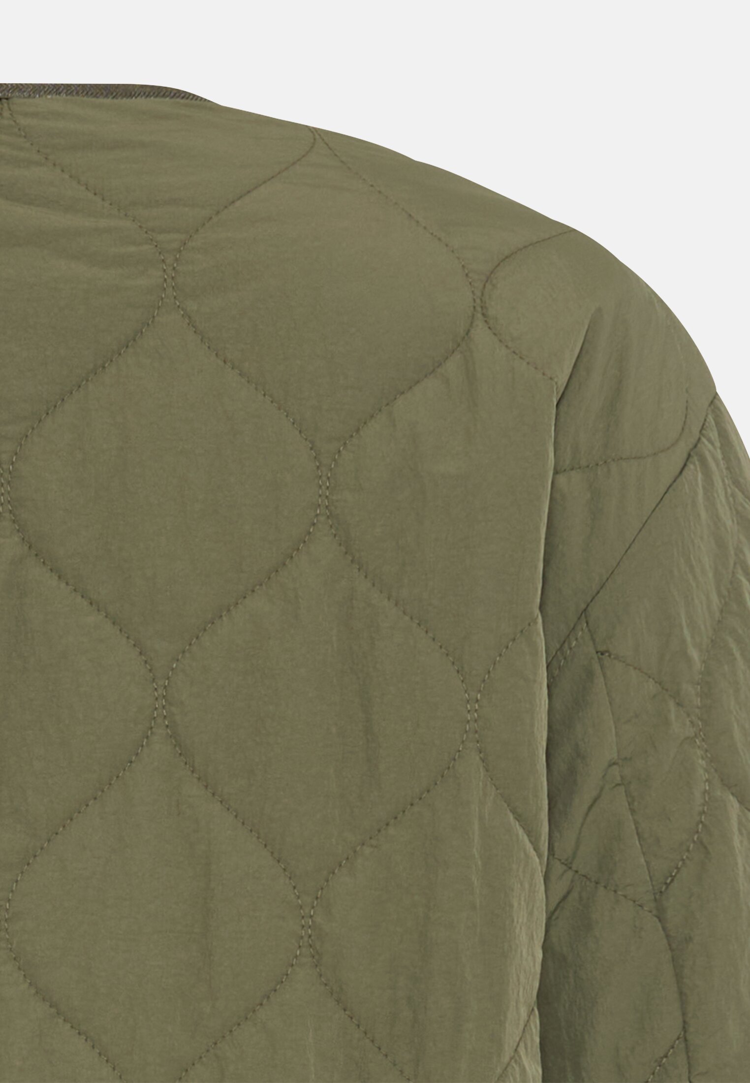 Vrouwen Wendbare teddyjack in oversized pasvorm Donkergroen achter dichtbij