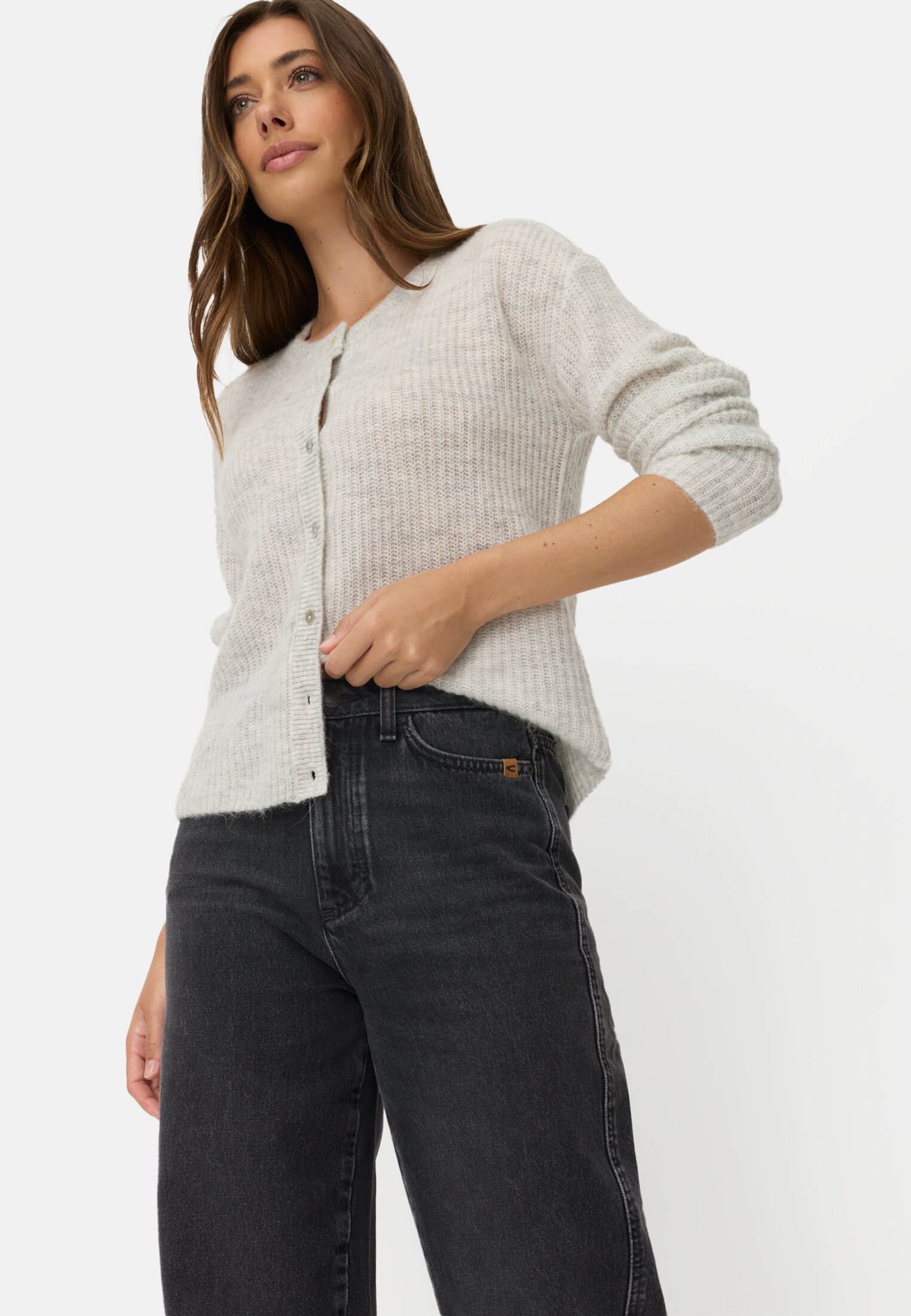 Women Barrel jeans with belt loops Black worn emotional