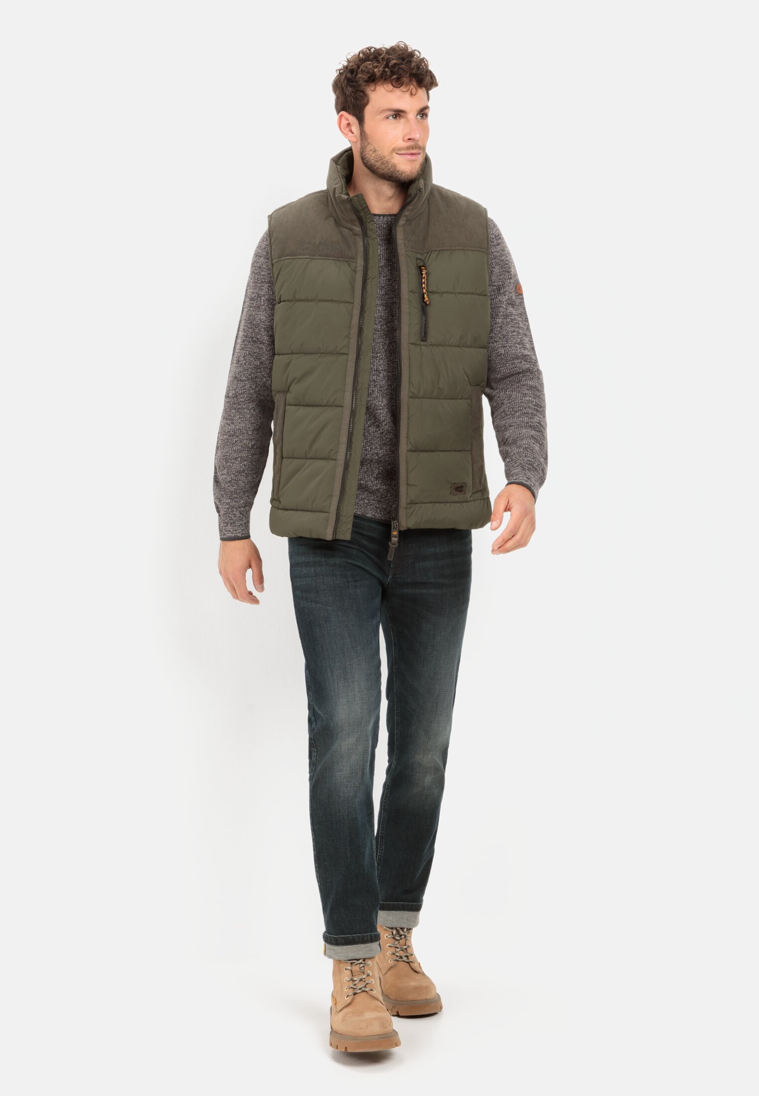Outdoor Weste für Herren in Dunkel Khaki | 66