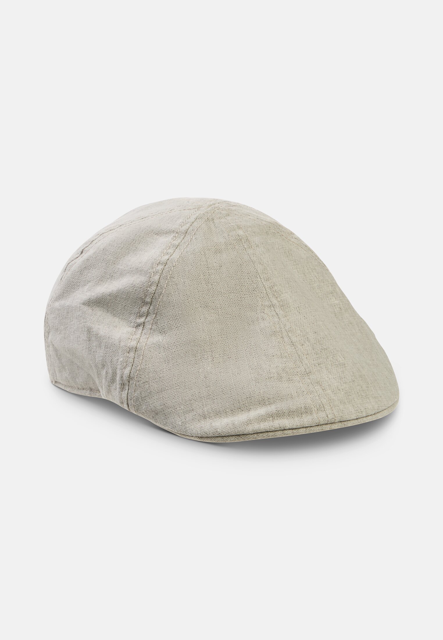 Men Flat Cap made from a linen blend Beige frontal front