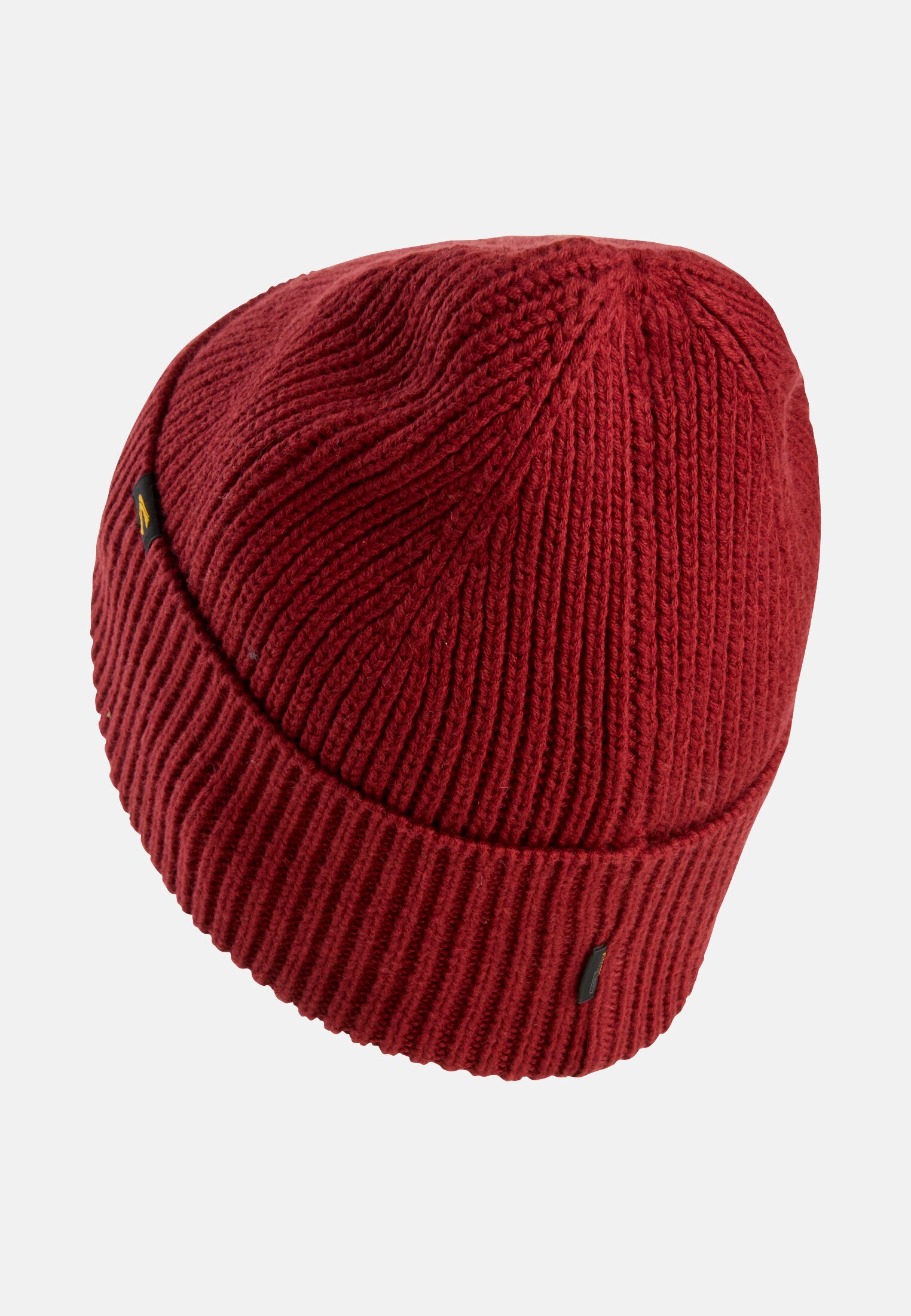 Men Beanie made from a cotton-cashmere blend Amber red frontal back