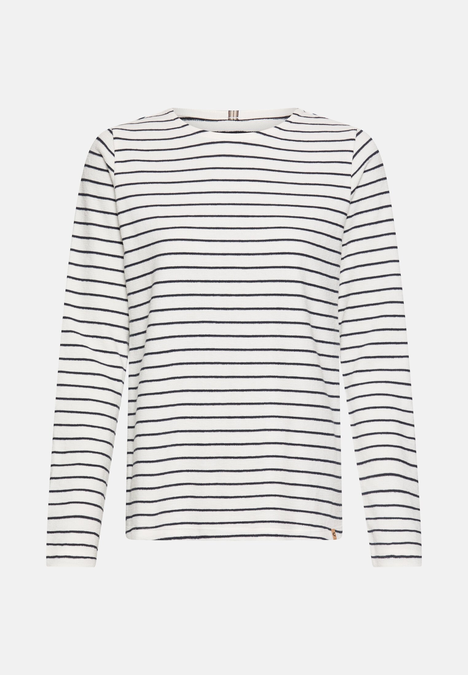 Women Jersey shirt with side slits Milky white frontal front