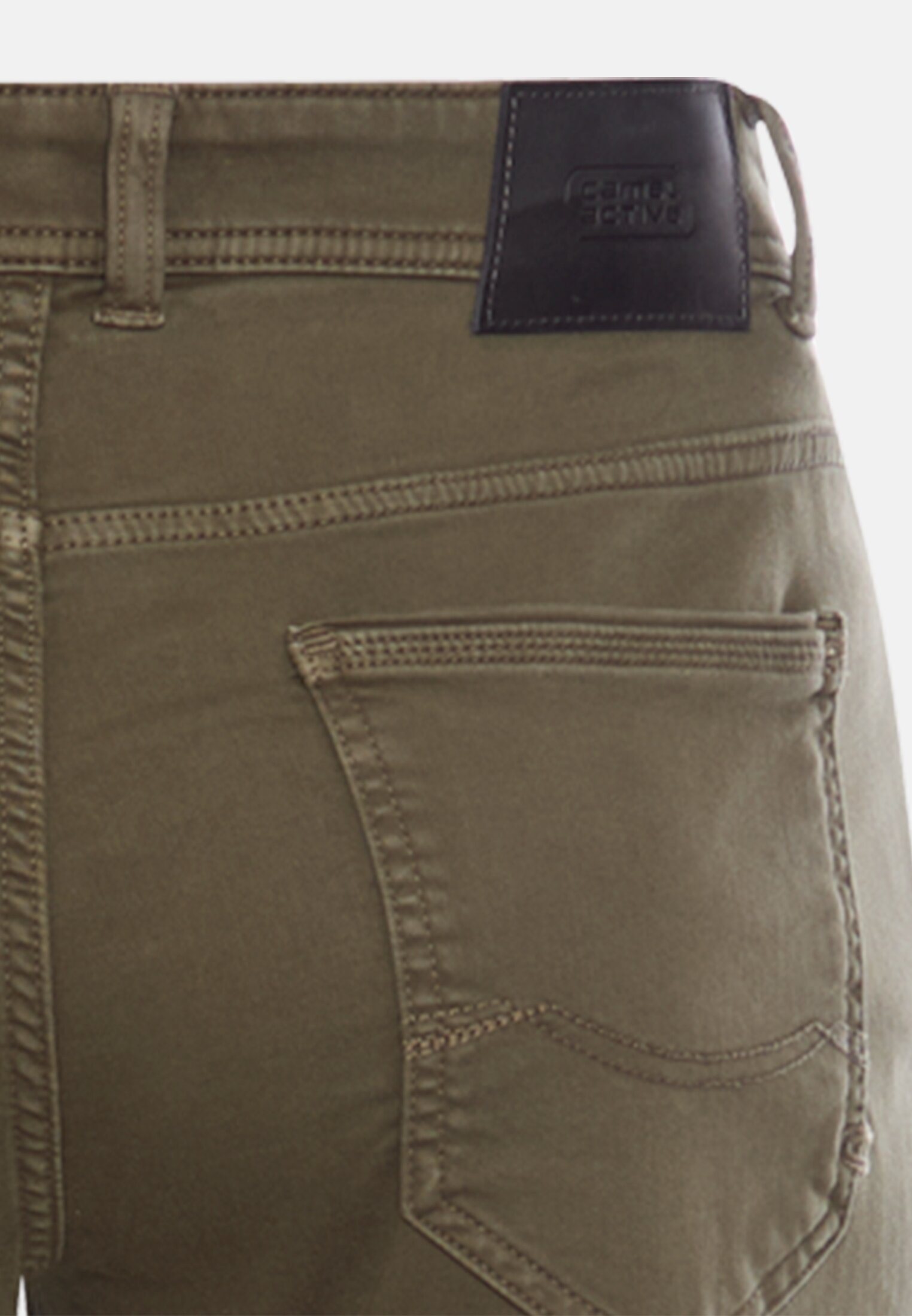 Heren Regular Fit fleXXXactive©broek Olijfgroen achter dichtbij
