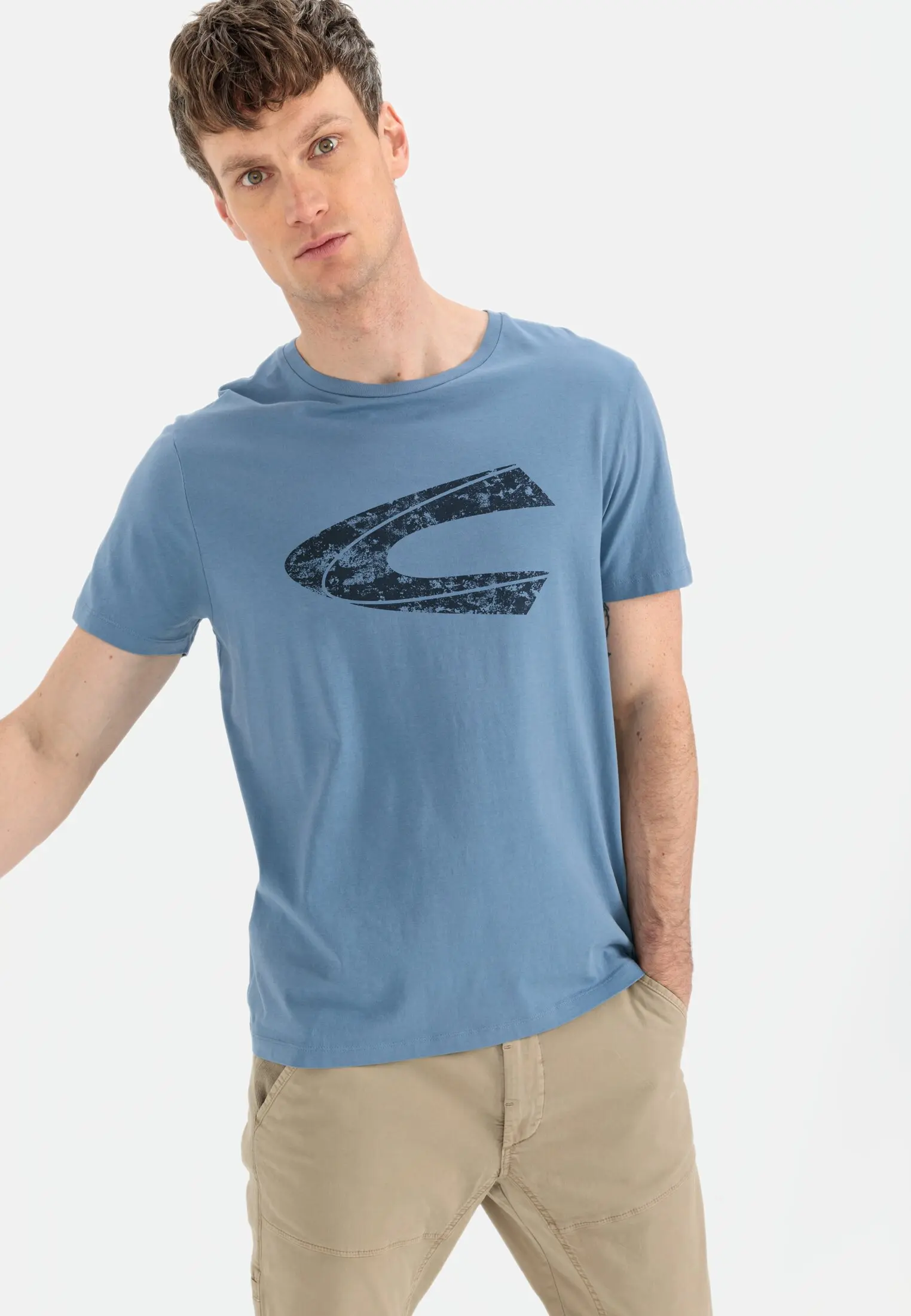 T-Shirt mit Print für Herren in Blau | 3XL | camel active