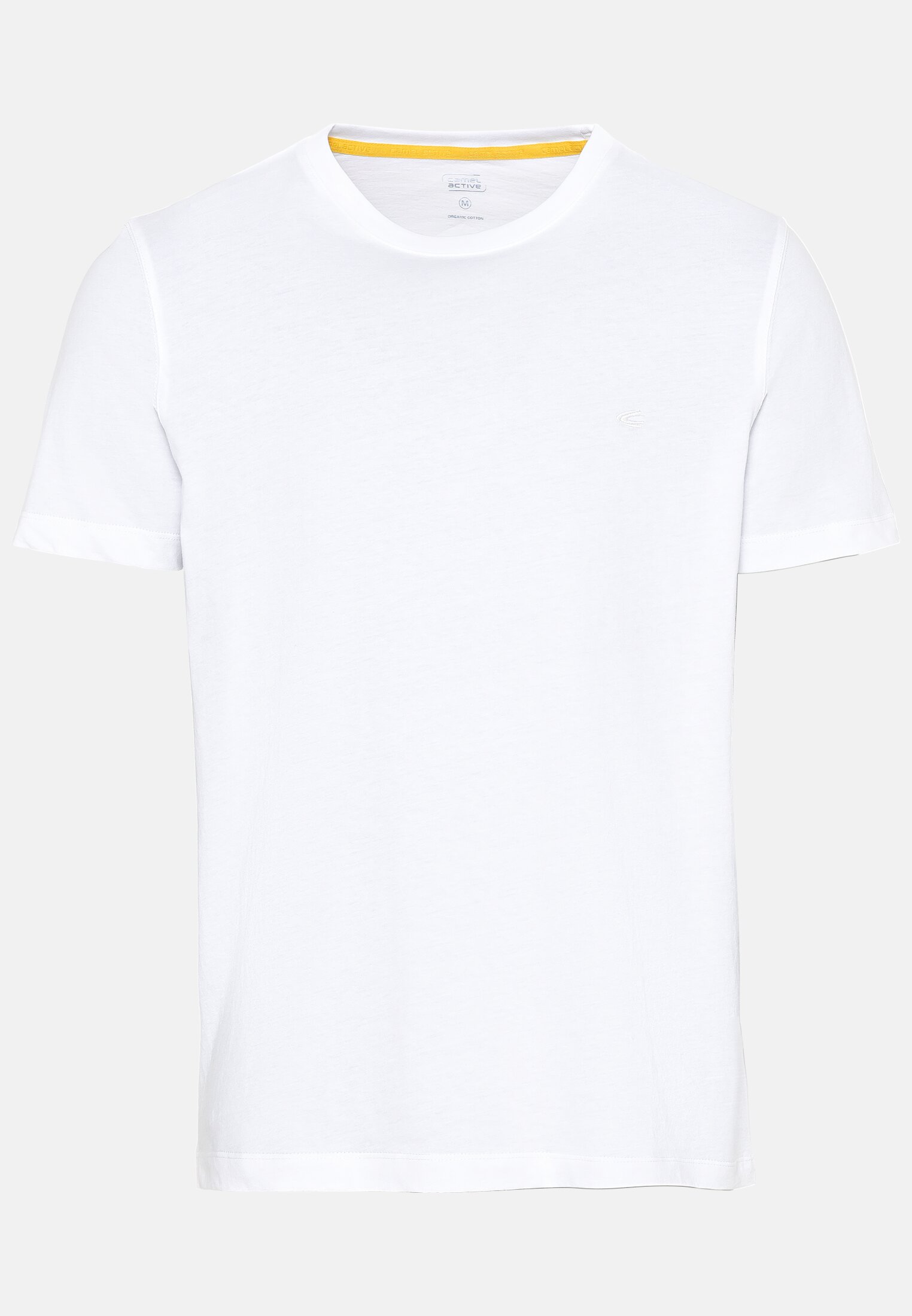 Herren Basic T-Shirt mit Rundhals aus Organic Cotton Weiß frontal vorn