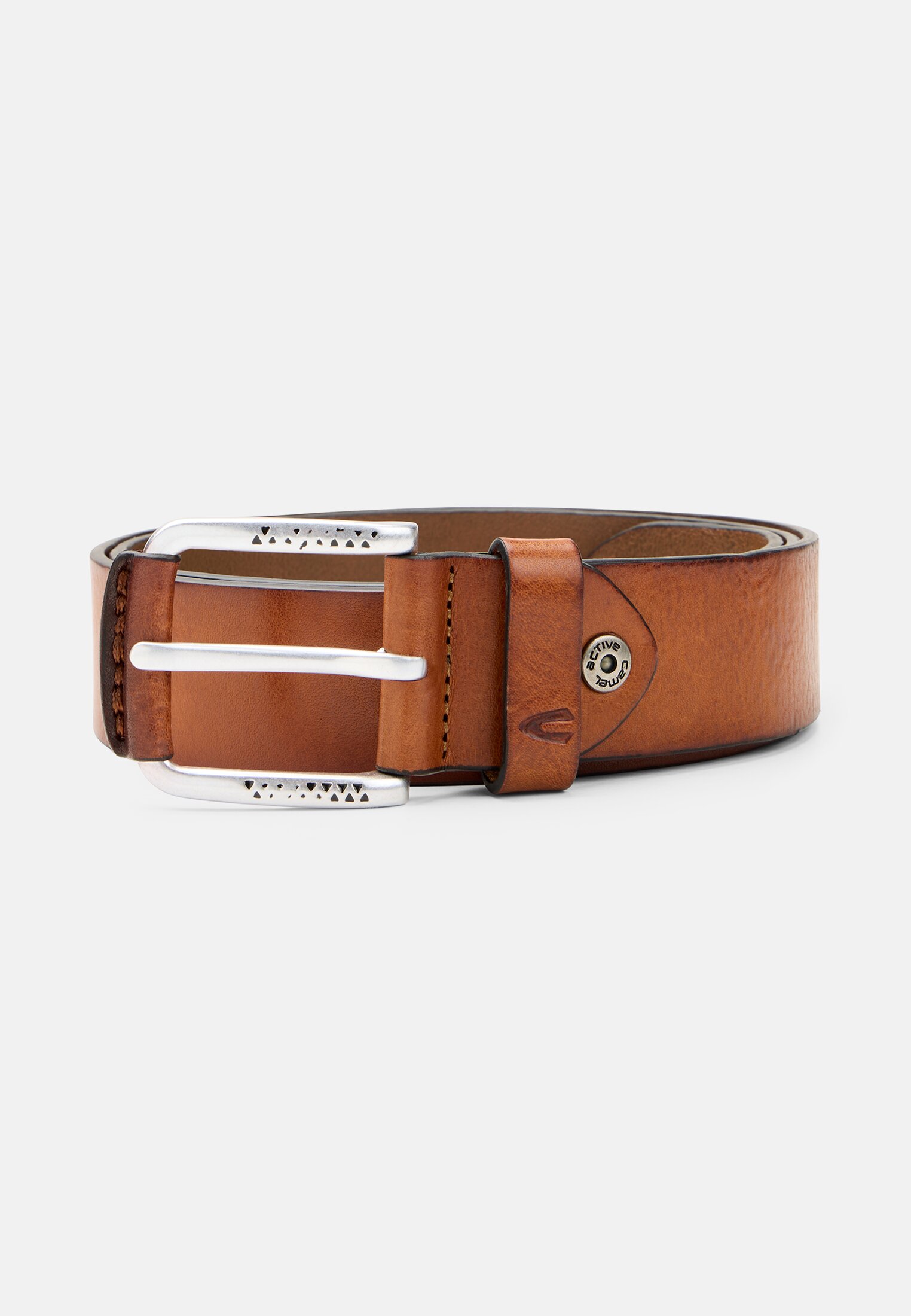 Herren Ledergürtel mit verstellbaren Details Braun frontal vorn