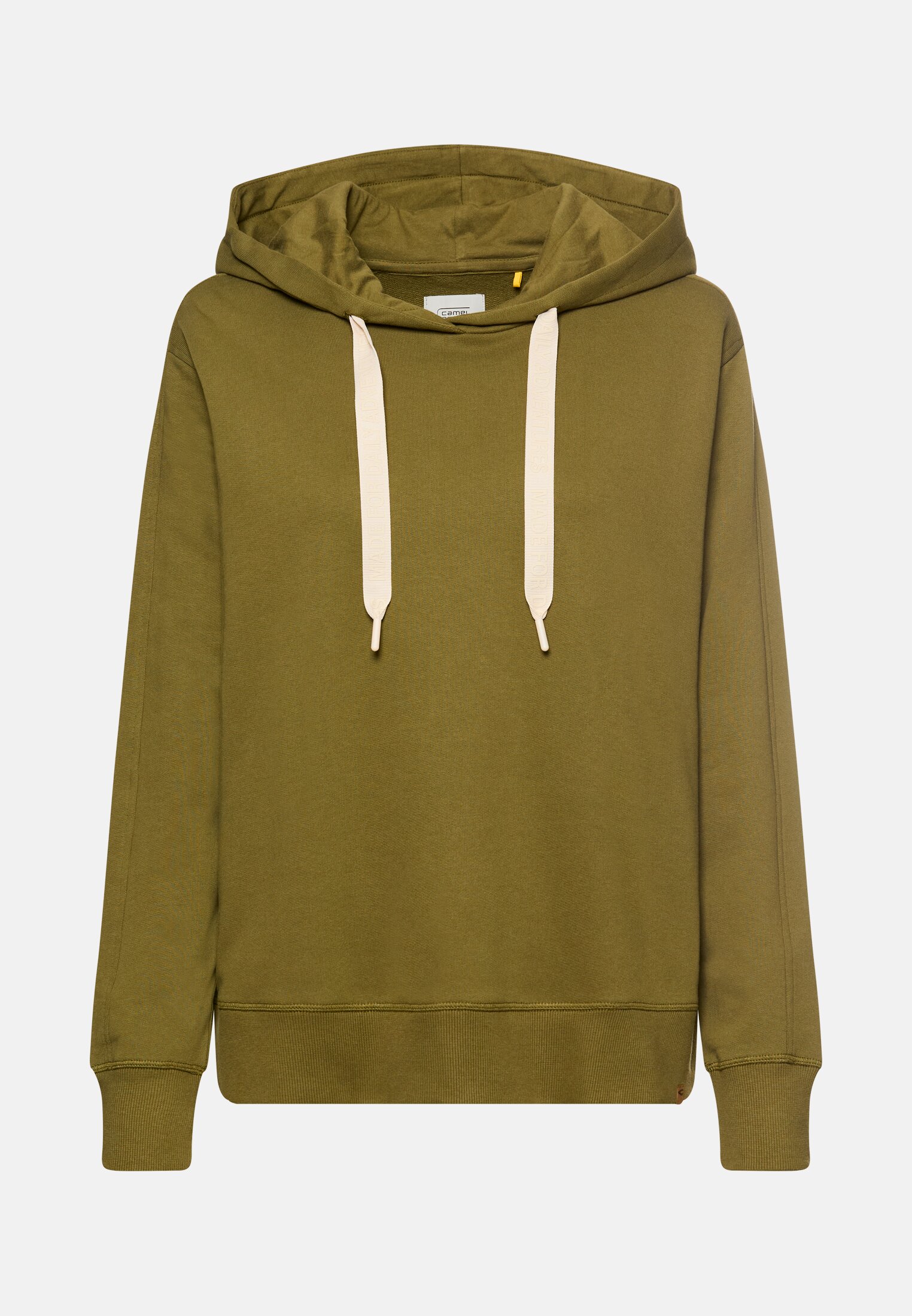 Women Hoodie made of pure cotton Olive frontal front