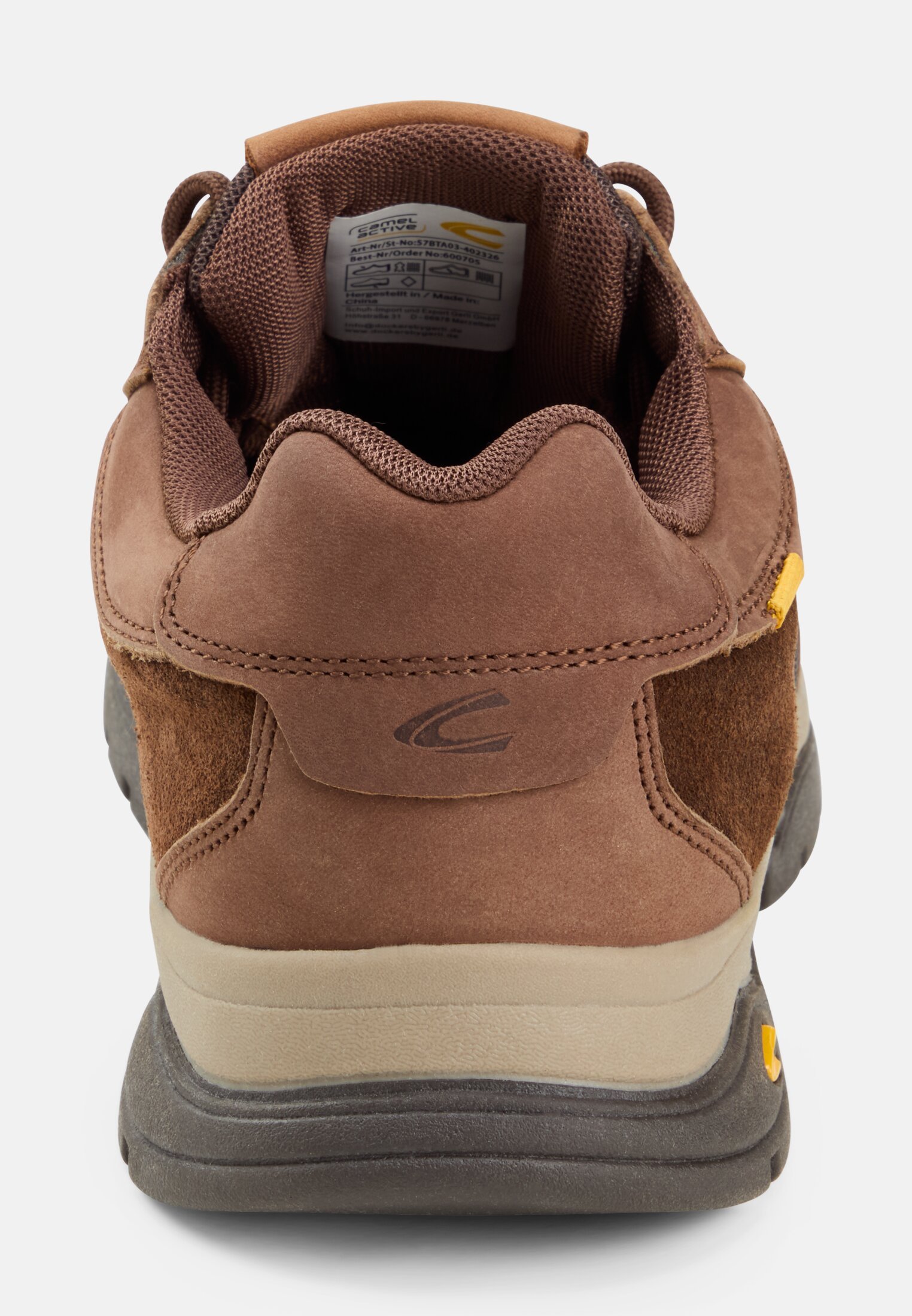 Herren Sneaker mit Kontrastdetails Braun vorne nah