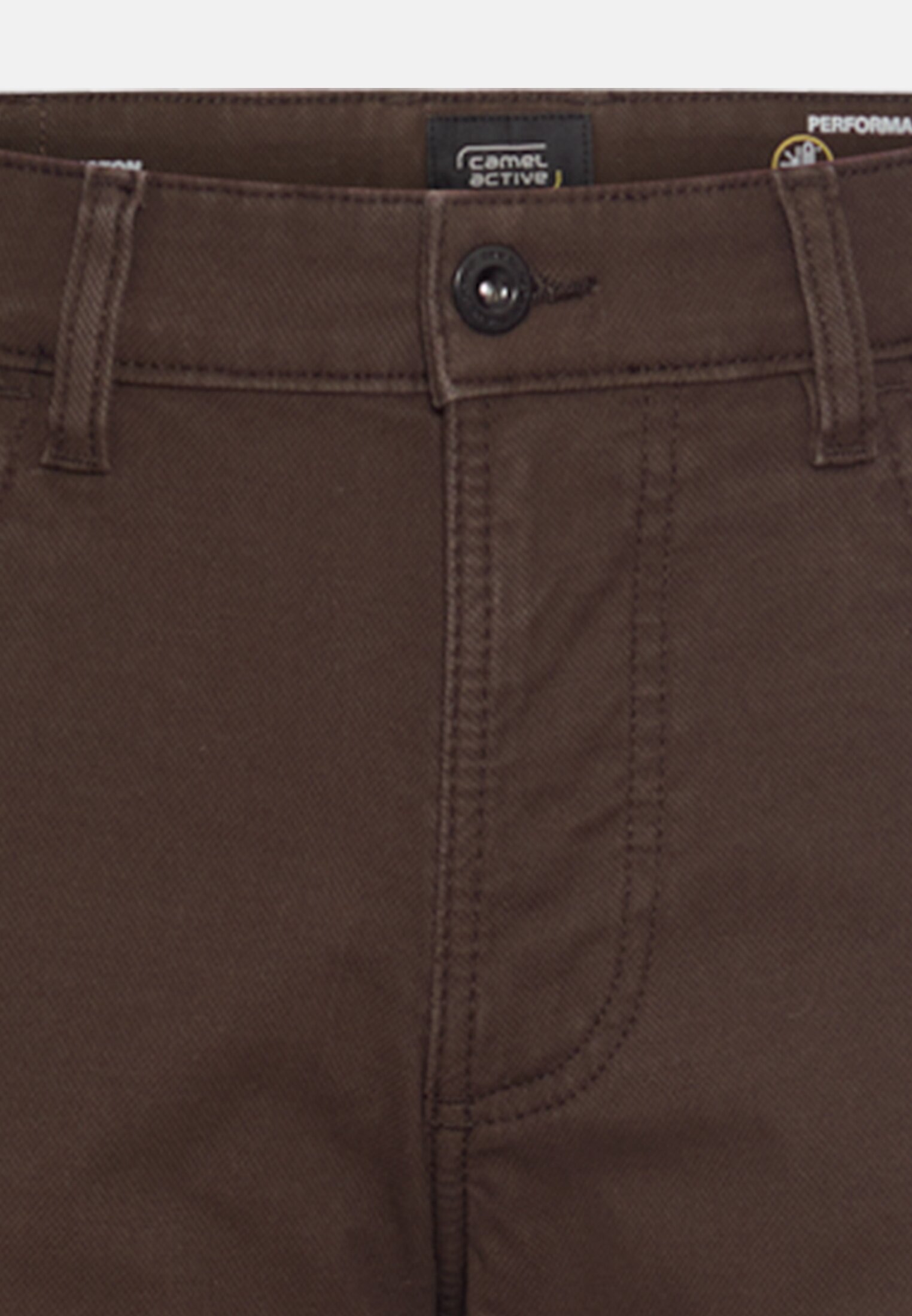 Herren Relaxed Fit Hose mit wärmenden Futter Dunkelbraun vorne nah