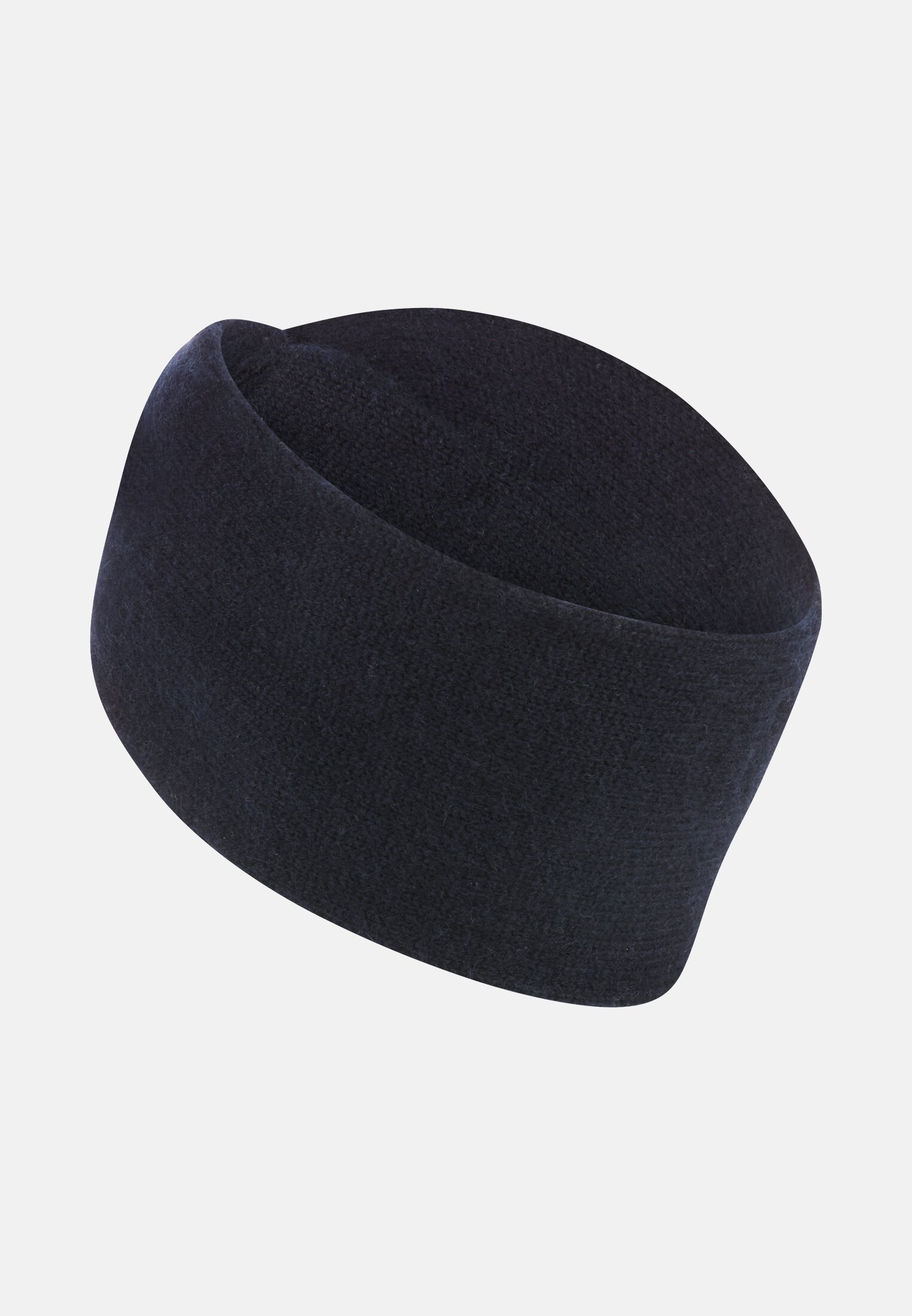 Women Headband made of pure cashmere Dark Blue frontal back