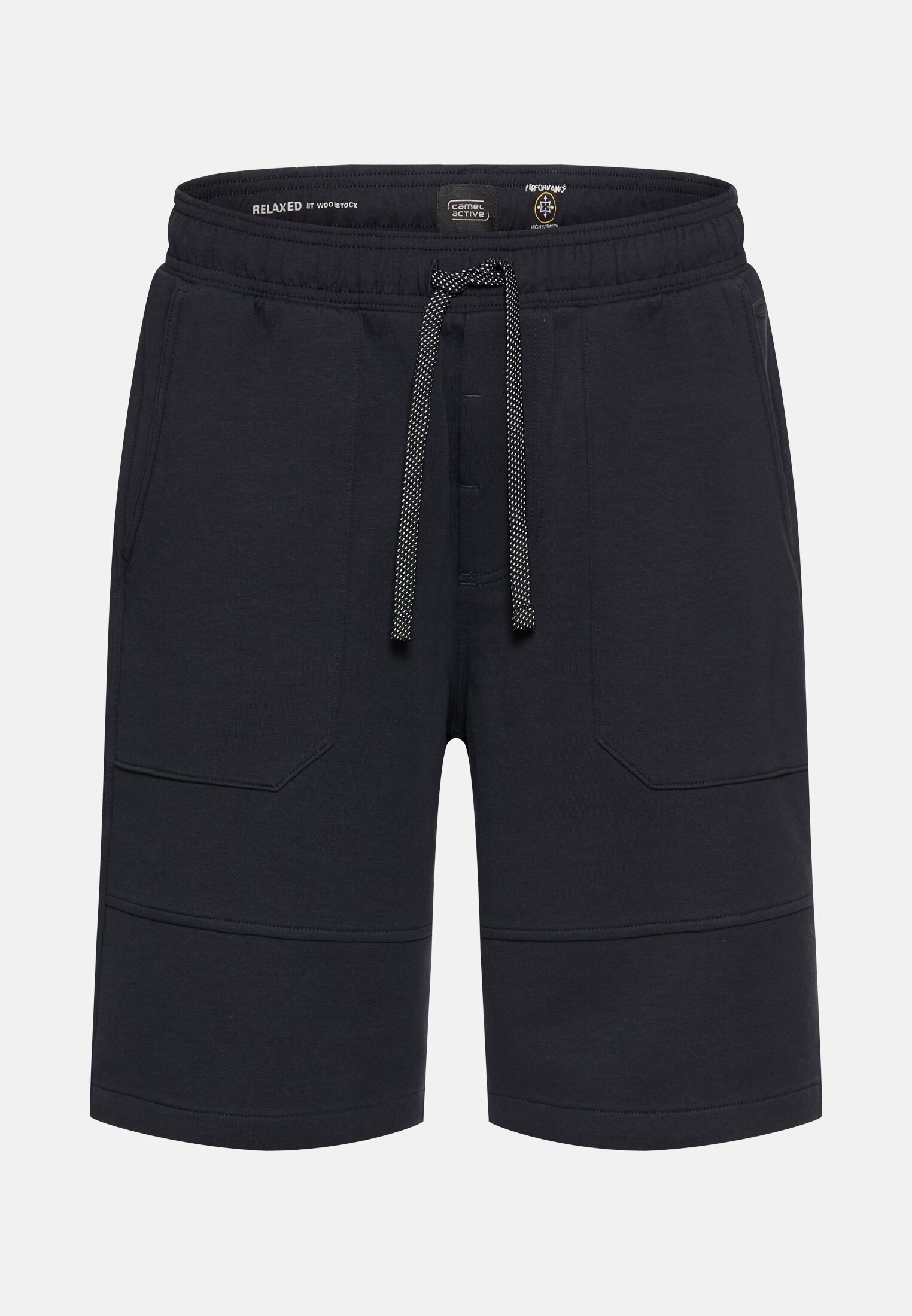 Men fleXXXactive® Bermuda shorts with drawstring Dark Blue frontal front