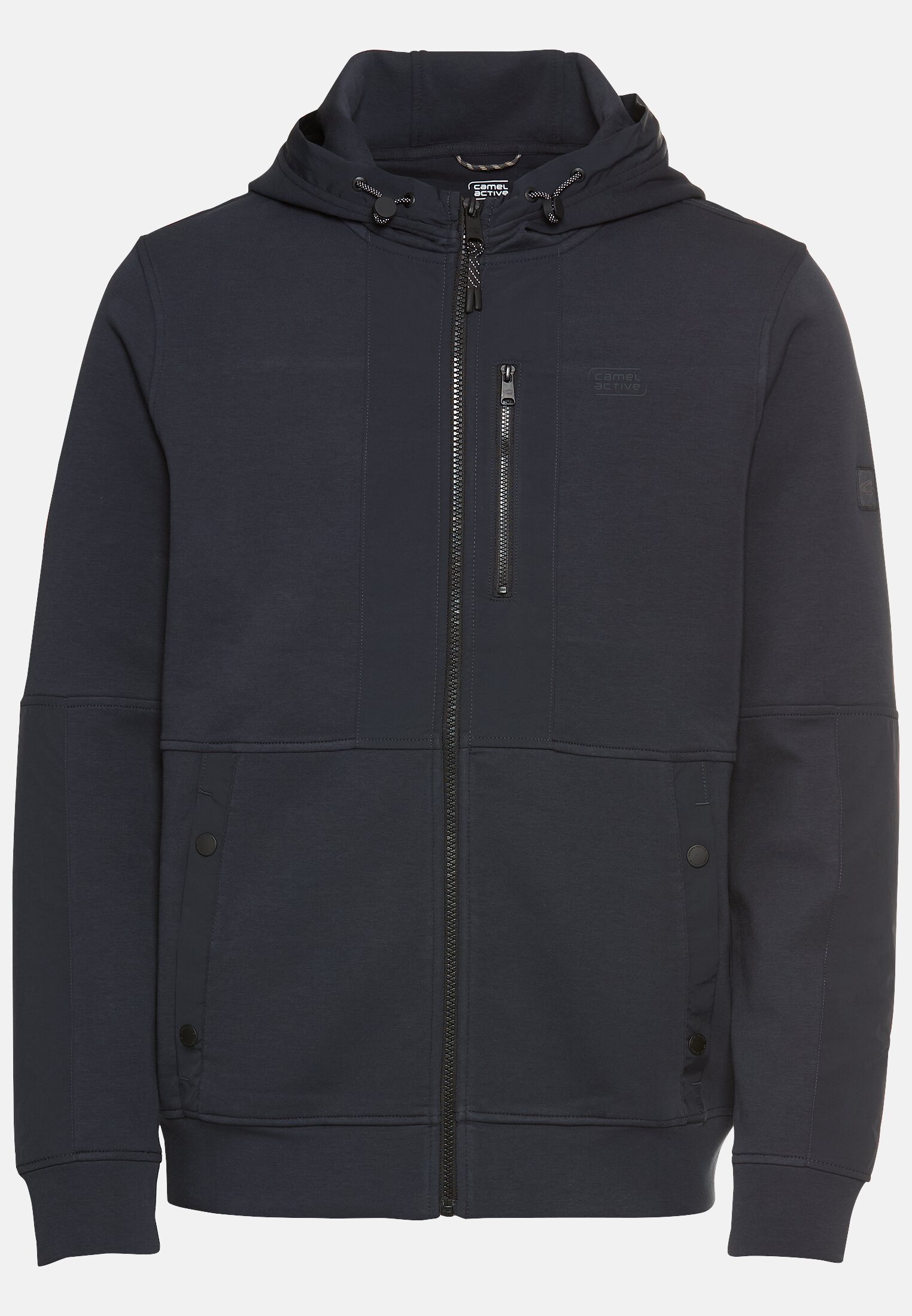 Men Sweat jacket with 4-way stretch and contrasting details Navy blue frontal front