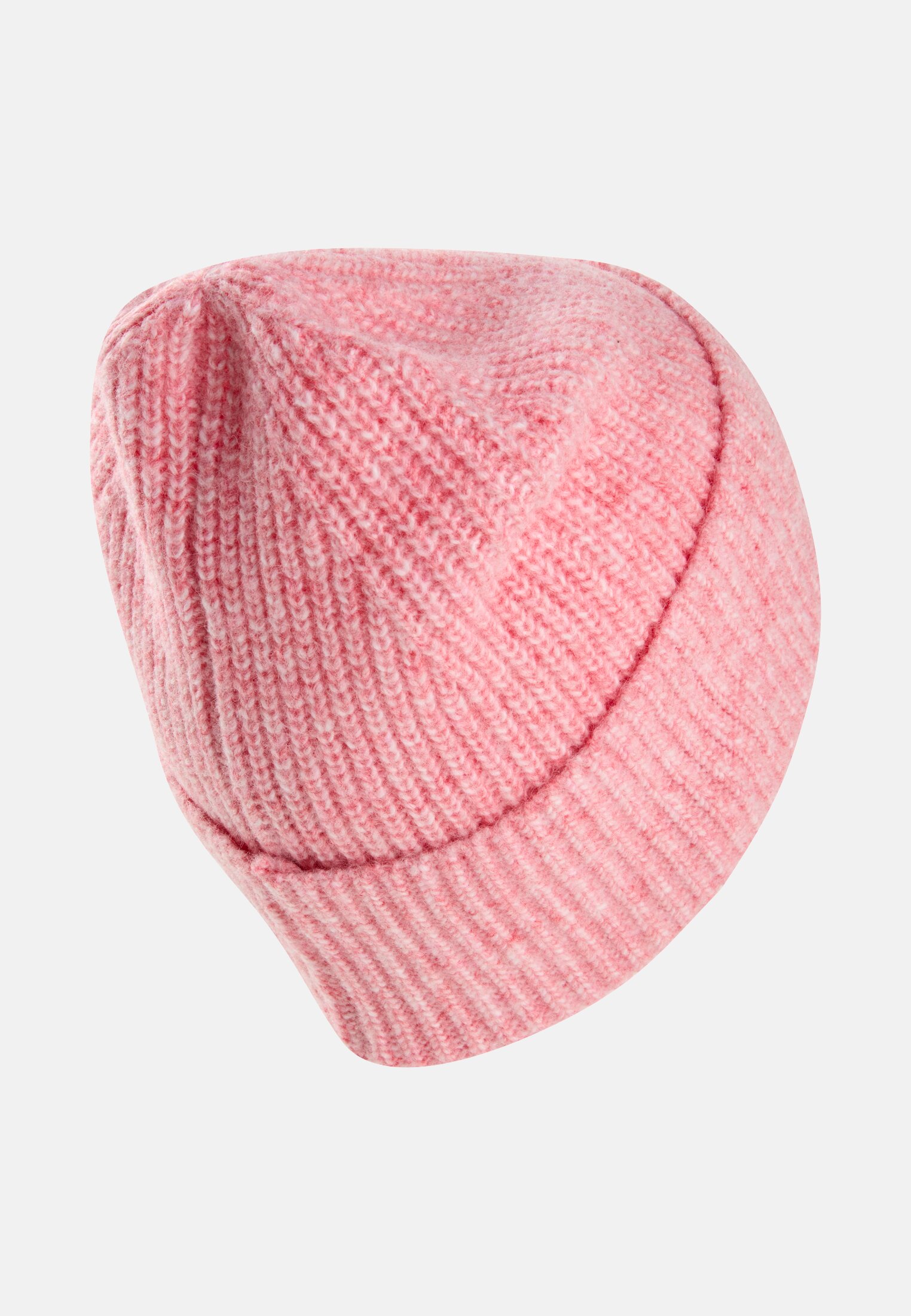 Women Knit beanie in soft material Berry frontal back
