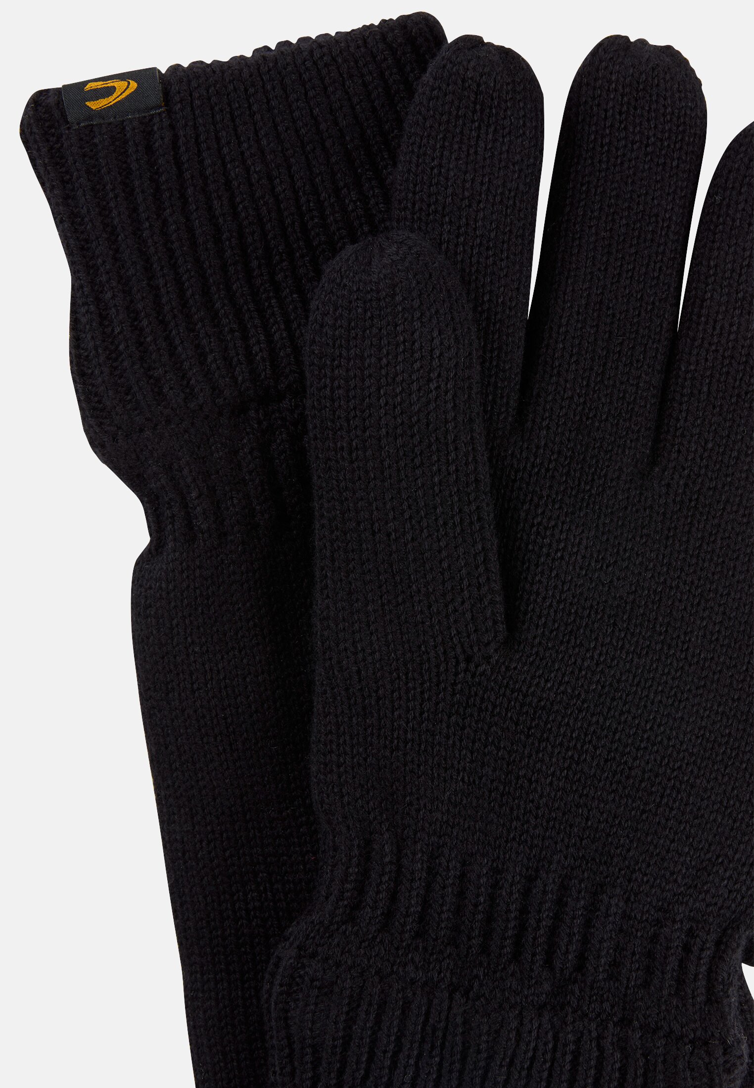 Heren Handschoenen van puur katoen Zwart front dichtbij