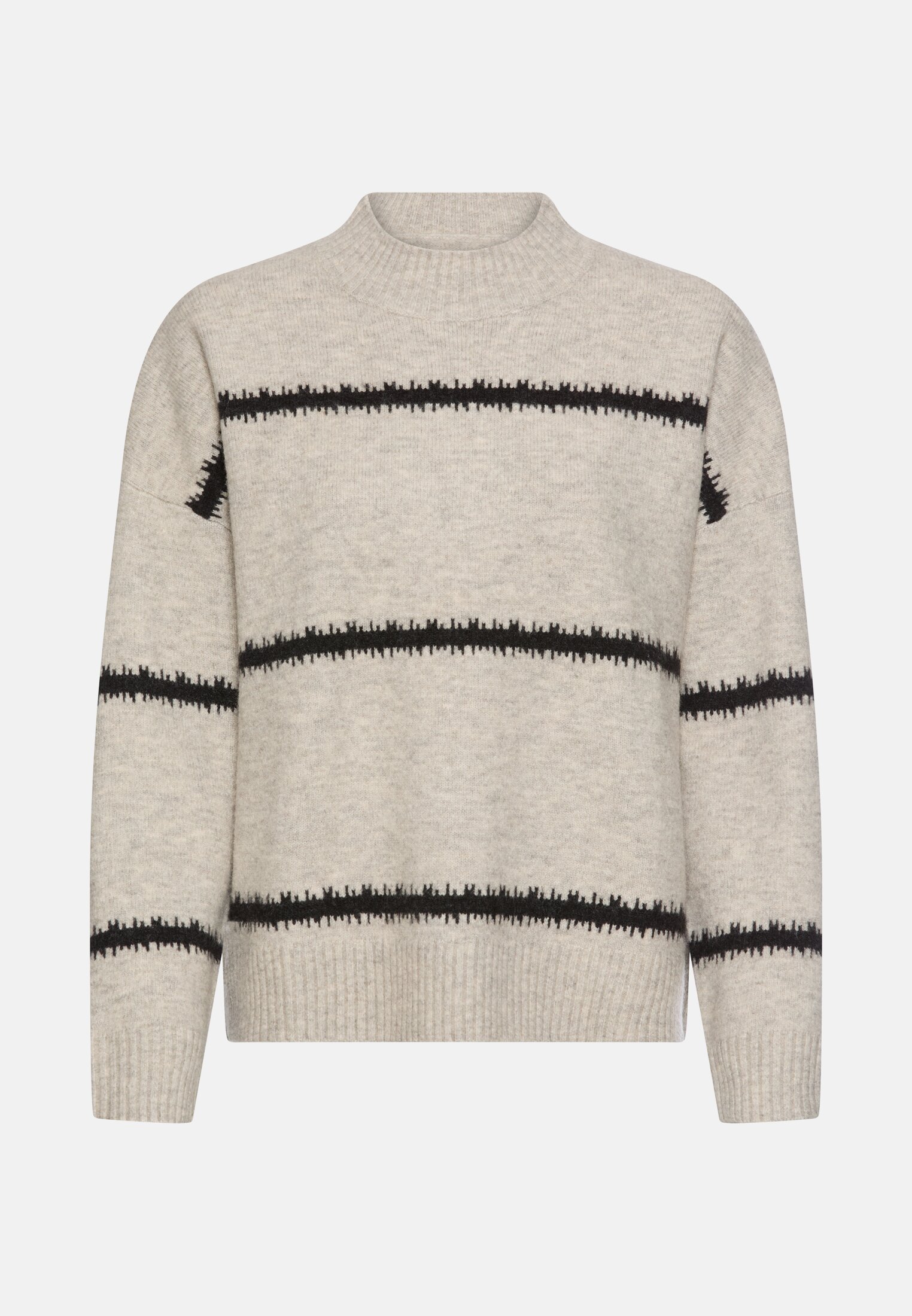 Vrouwen Trui met wijde mouwen Beige frontaal voor