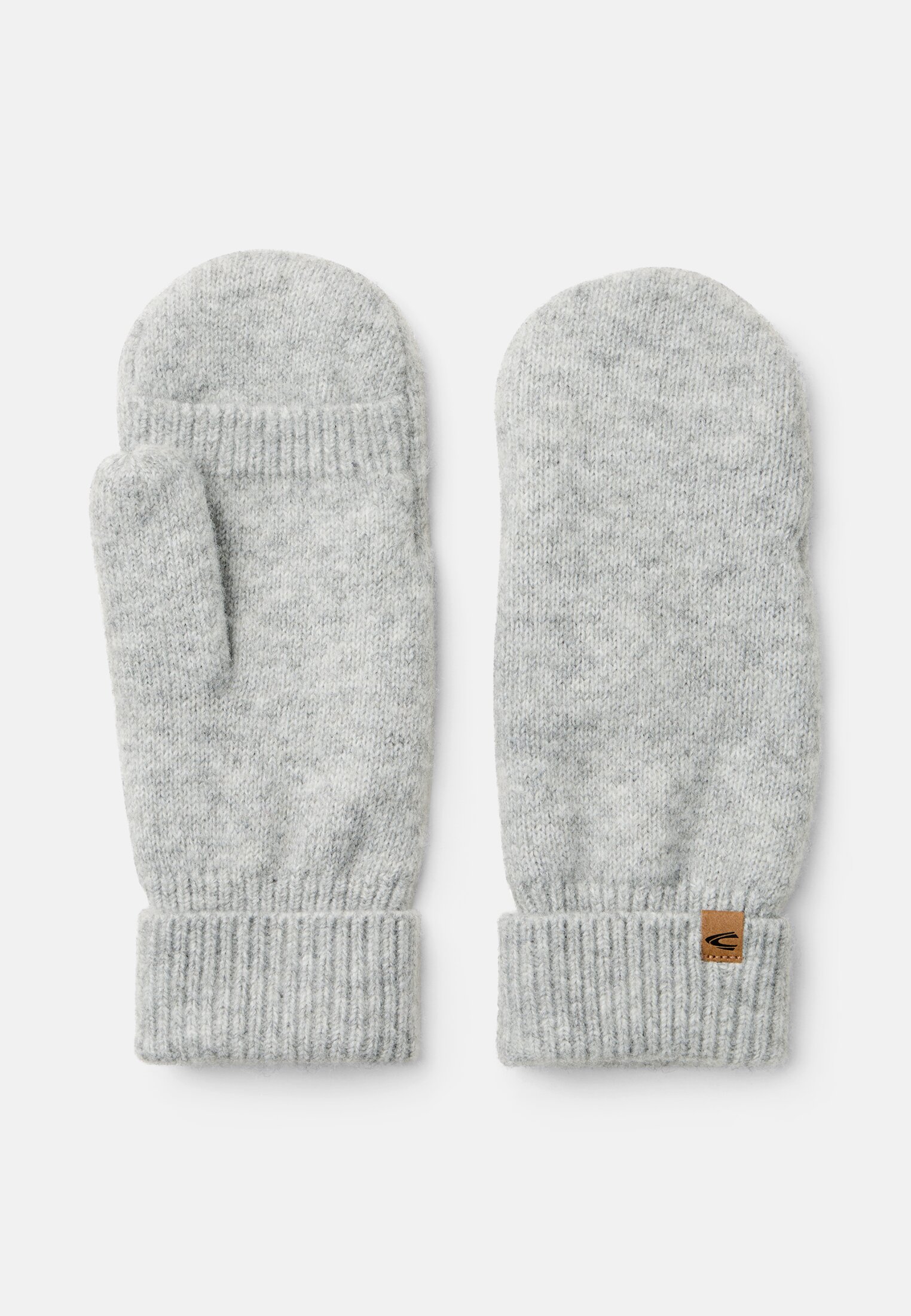 Women Knitted gloves with fleece lining Grey frontal front