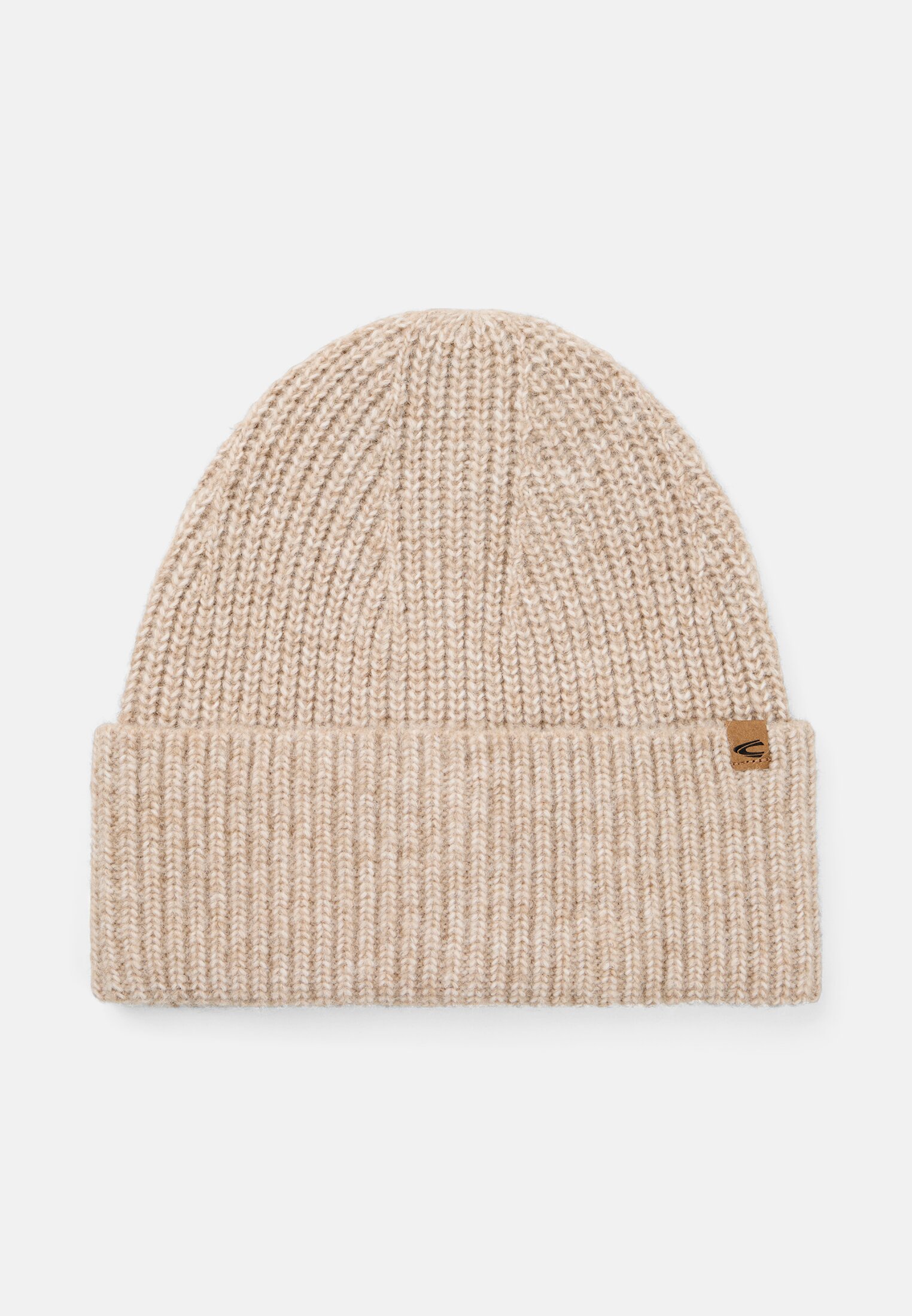 Damen Warme Mütze aus Wollmischung Beige frontal vorn