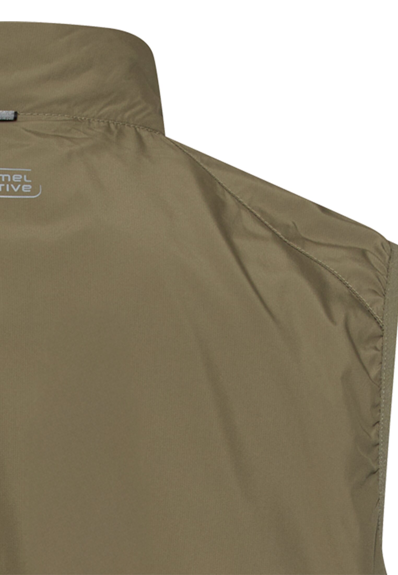 Men Vest made of water-repellent material Olive Green close back