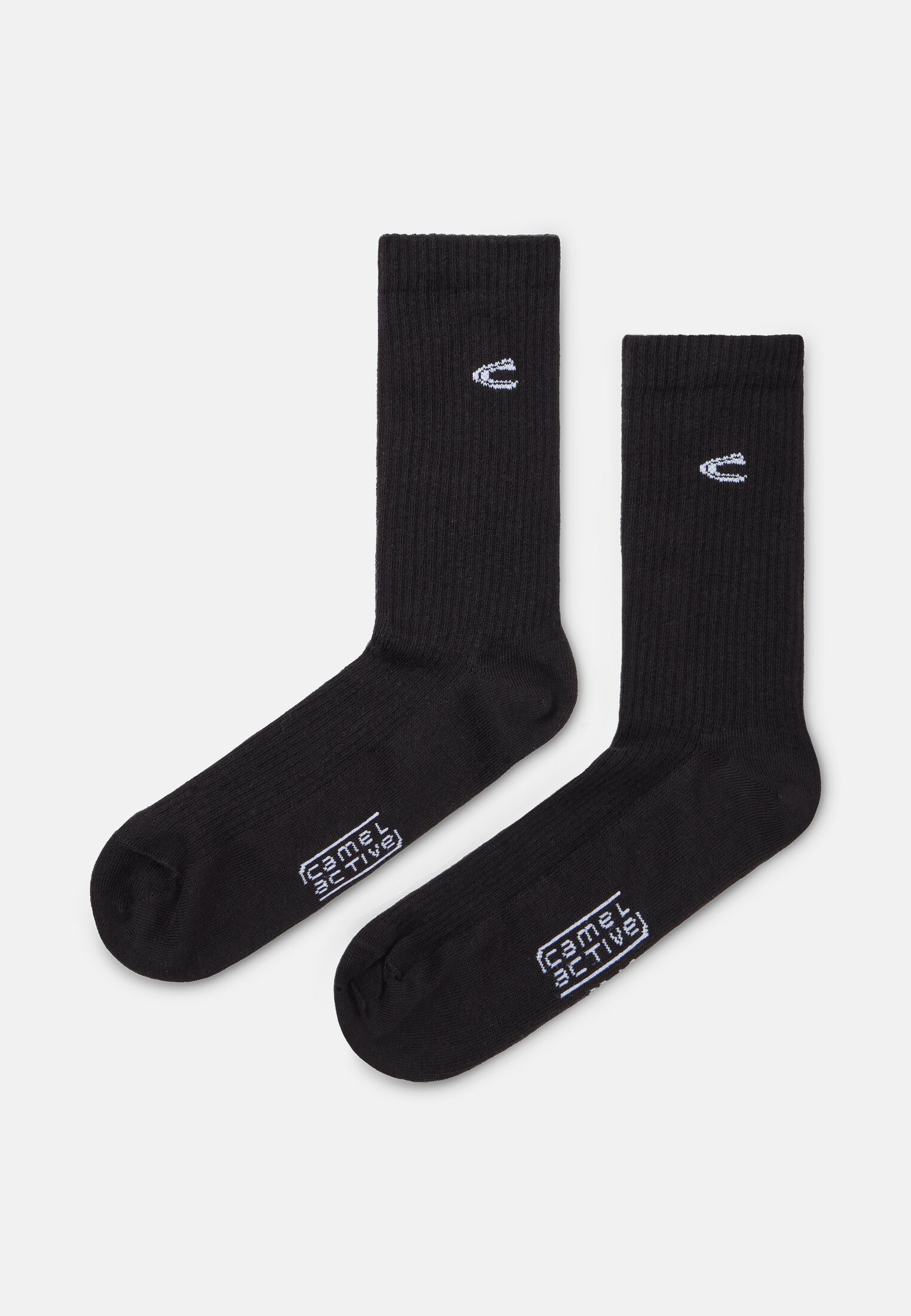 Men Pairs of socks in a pack of six made from a cotton blend Black front close
