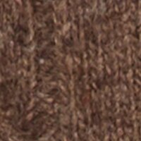 Herren Zopfmuster Strickpullover mit Merinowolle Sepiabraun
