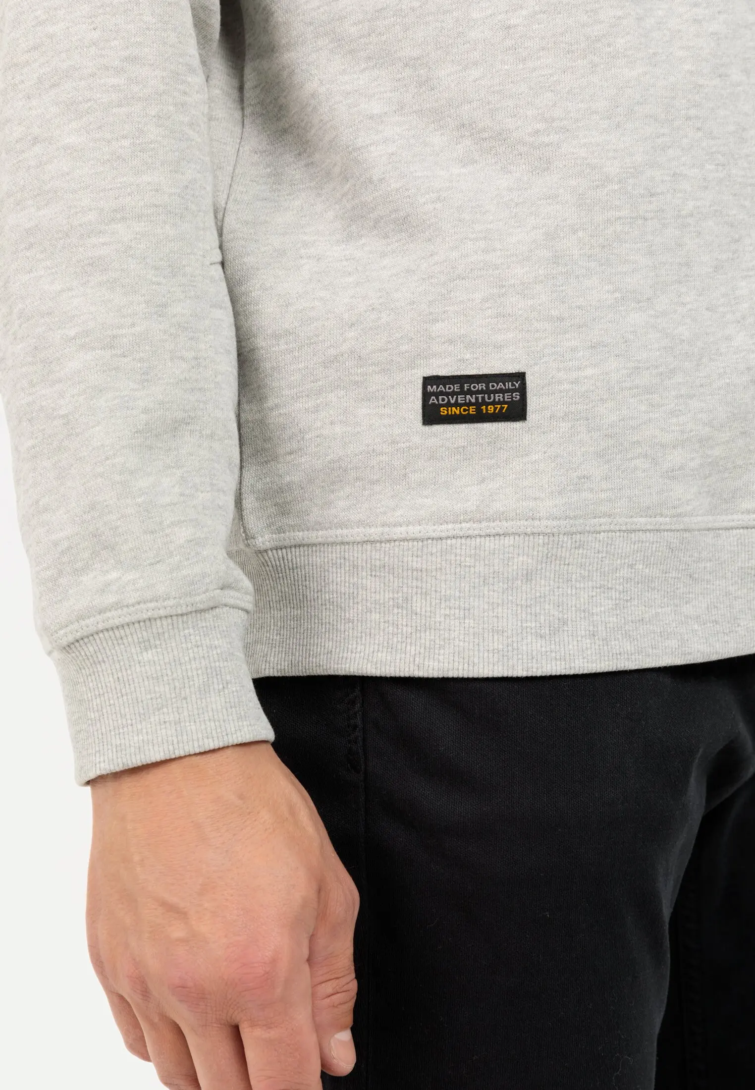Meliertes Sweatshirt für Herren in Grau | 5XL 