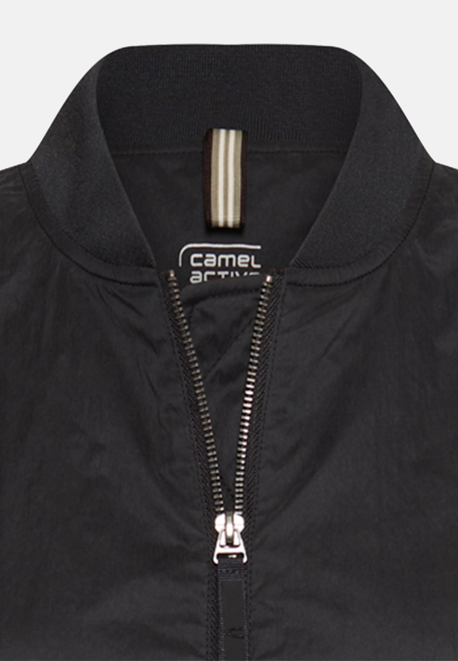 Women Padded bomber jacket in oversized fit Black front close